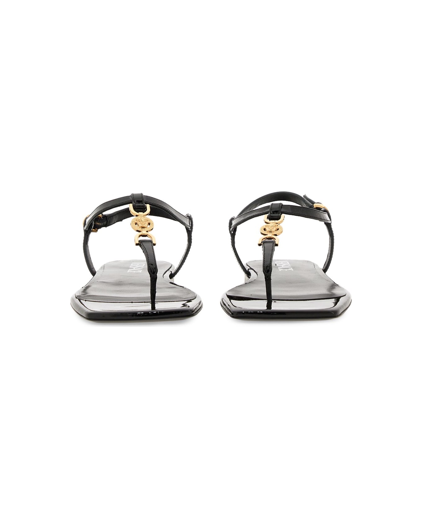 Versace Medusa '95 Flat Sandals - NERO