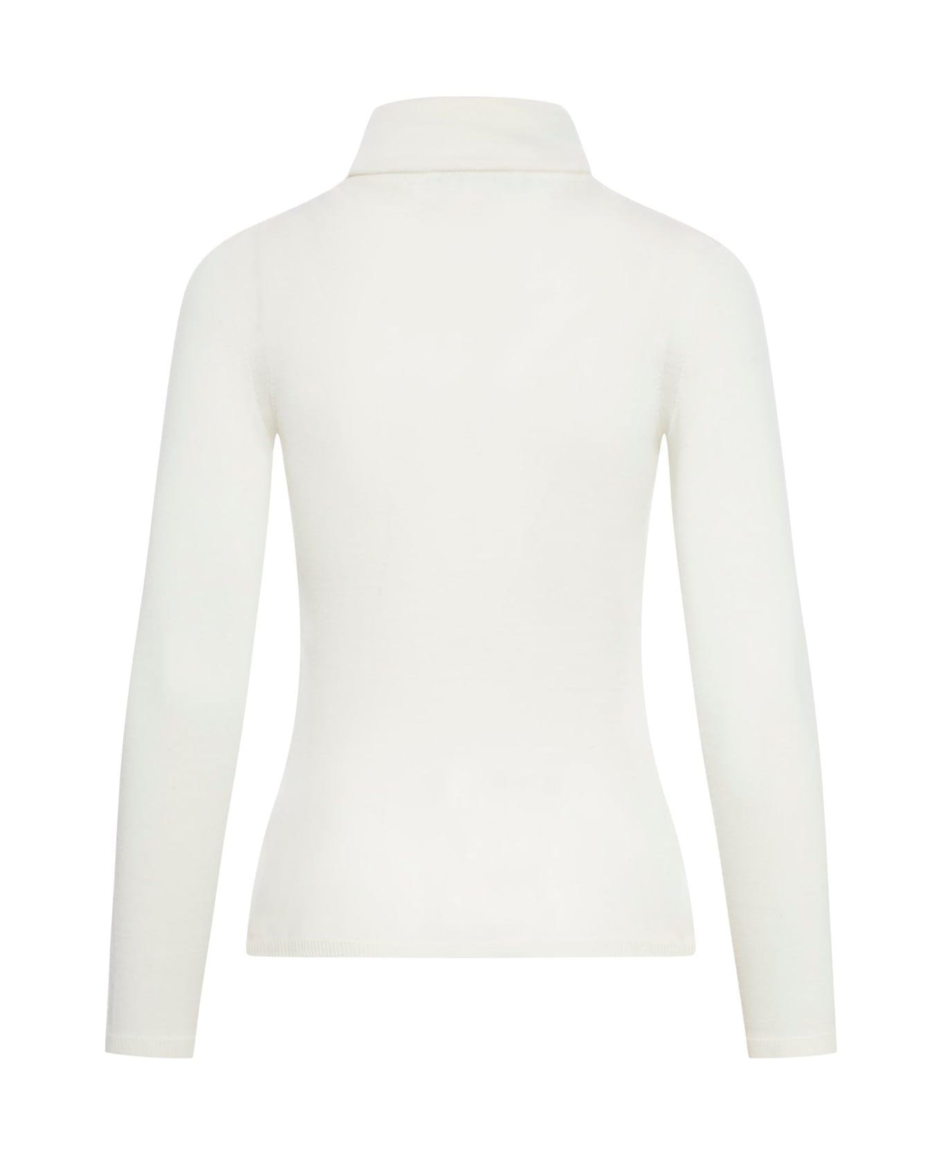 Max Mara Turtleneck Knitted Top - Bianco