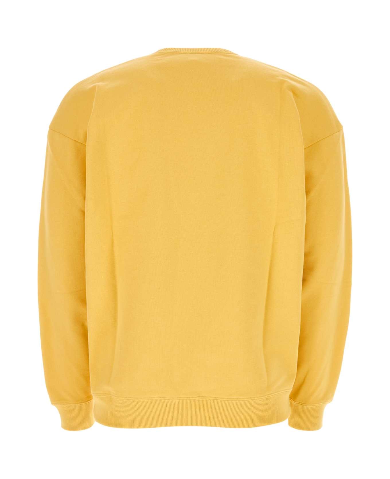 Saint Laurent Yellow Cotton Sweatshirt - JAUNENATUREL