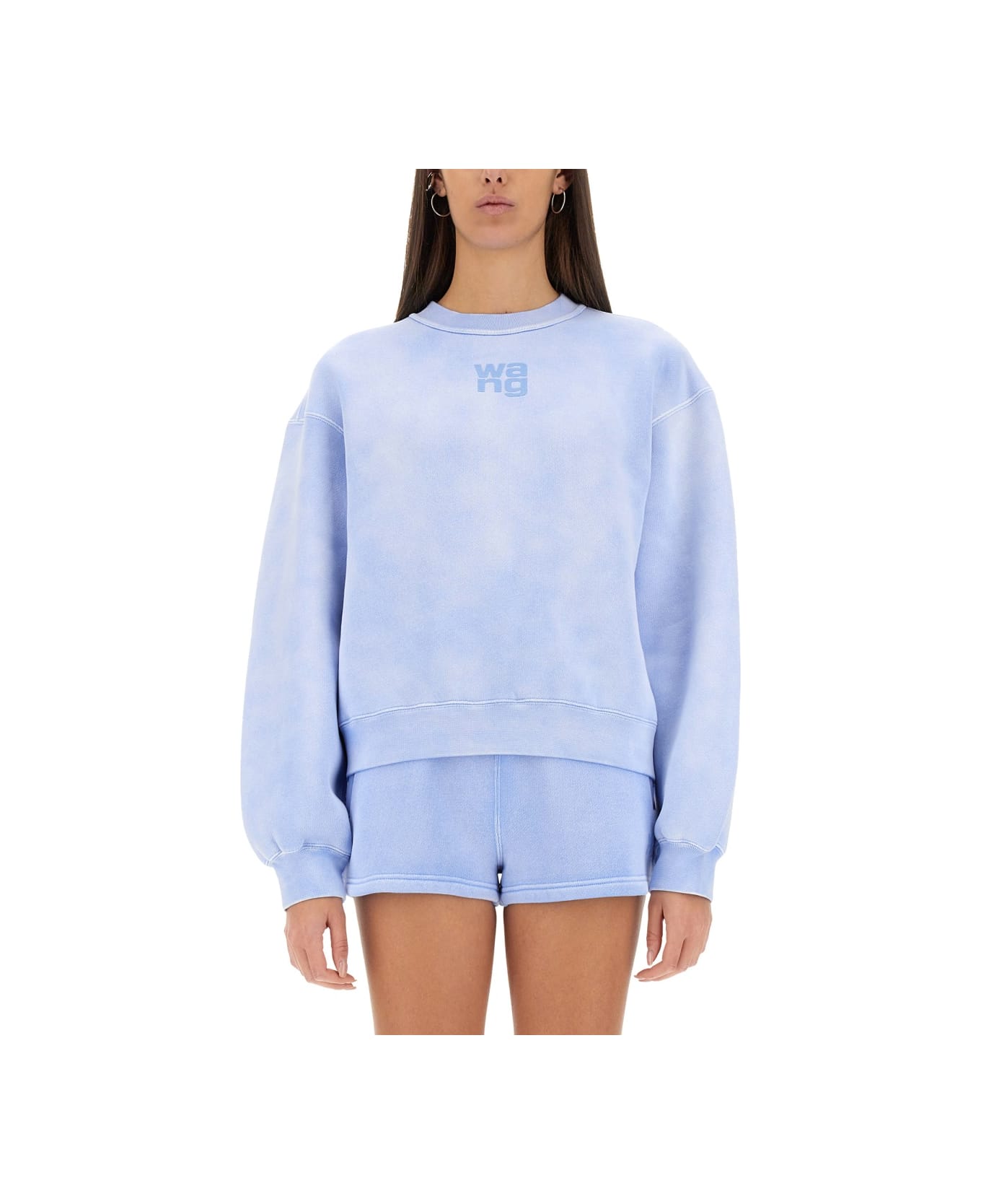 T by Alexander Wang Sweatshirt With Logo - BABY BLUE