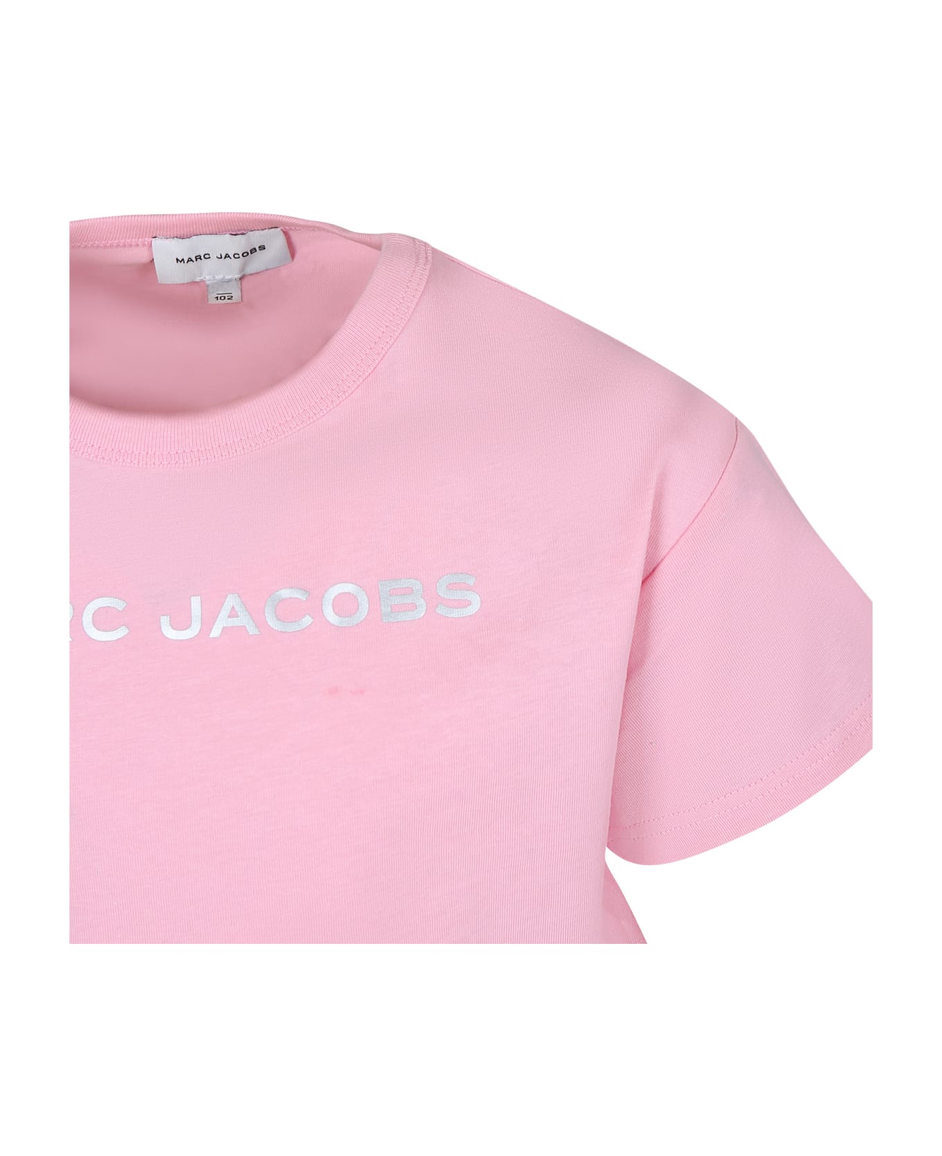 Marc Jacobs Pink Crop T-shirt For Girl - Rosa