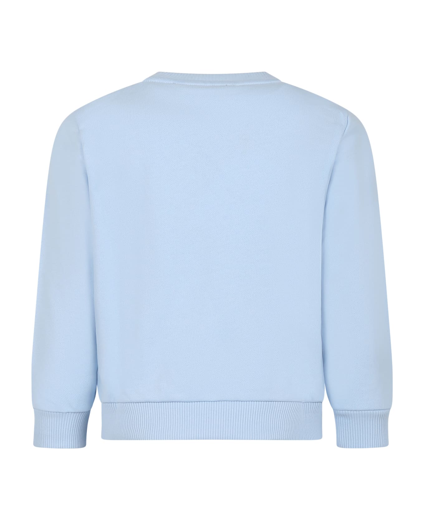 Balmain Light Blue Sweatshirt For Girl With Logo - Light Blue ニットウェア＆スウェットシャツ