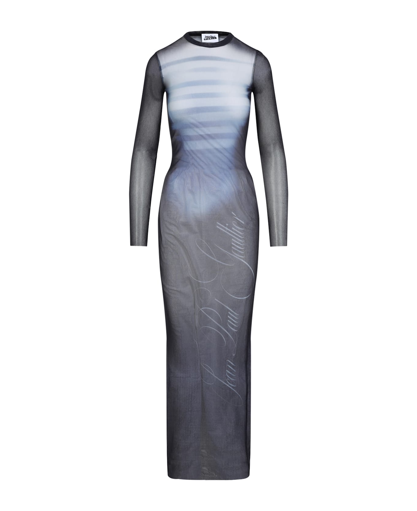 Jean Paul Gaultier Le Mâle Crewneck Maxi Dress - Navy Lightblue White