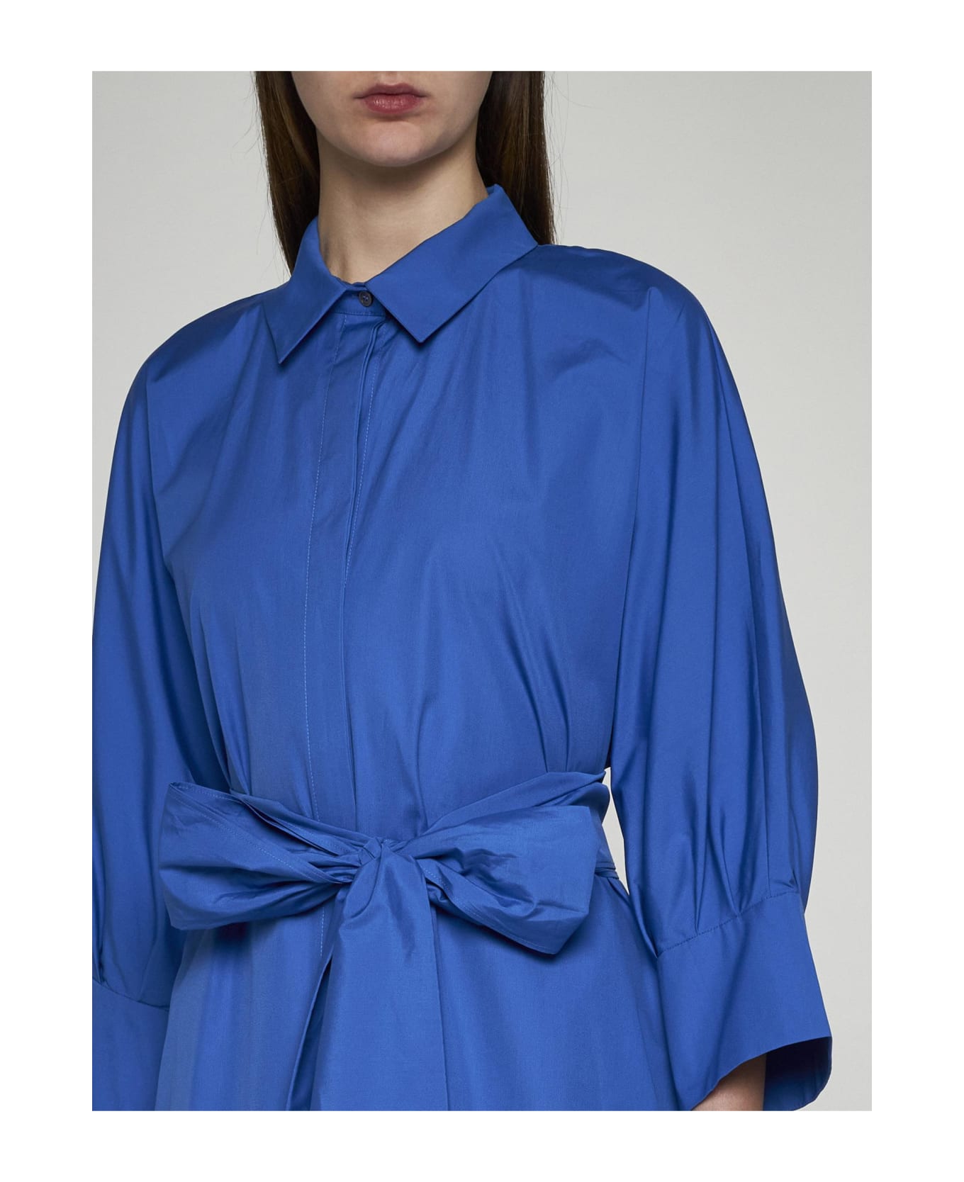 'S Max Mara Tabata Cotton Shirt Dress - Blue ワンピース＆ドレス
