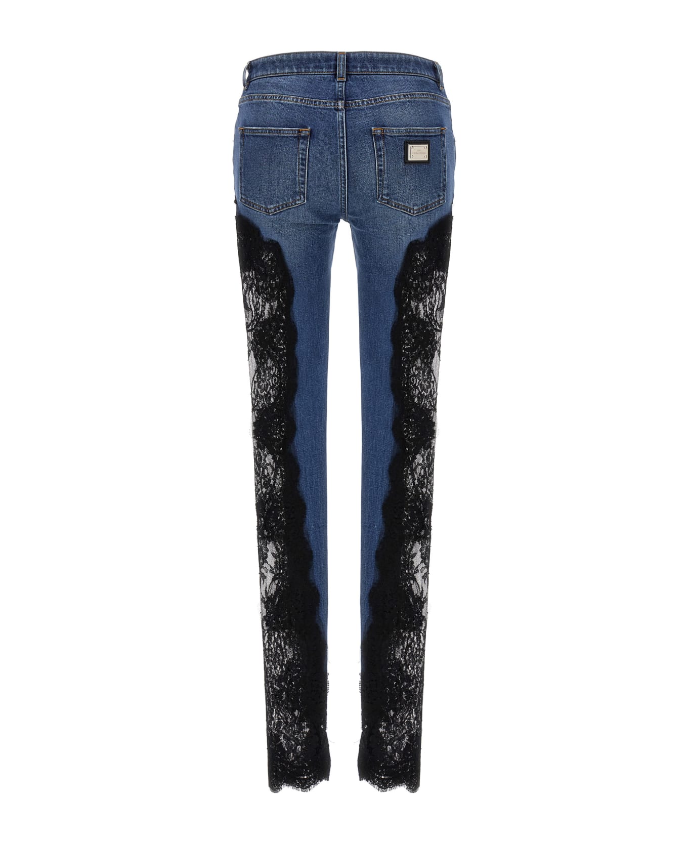 Dolce & Gabbana Lace Insert Jeans - Blue