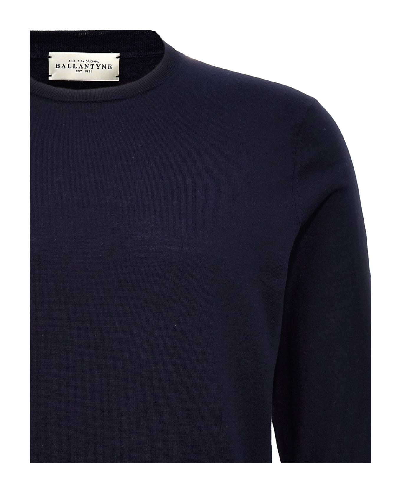 Ballantyne Cotton Sweater - Blue