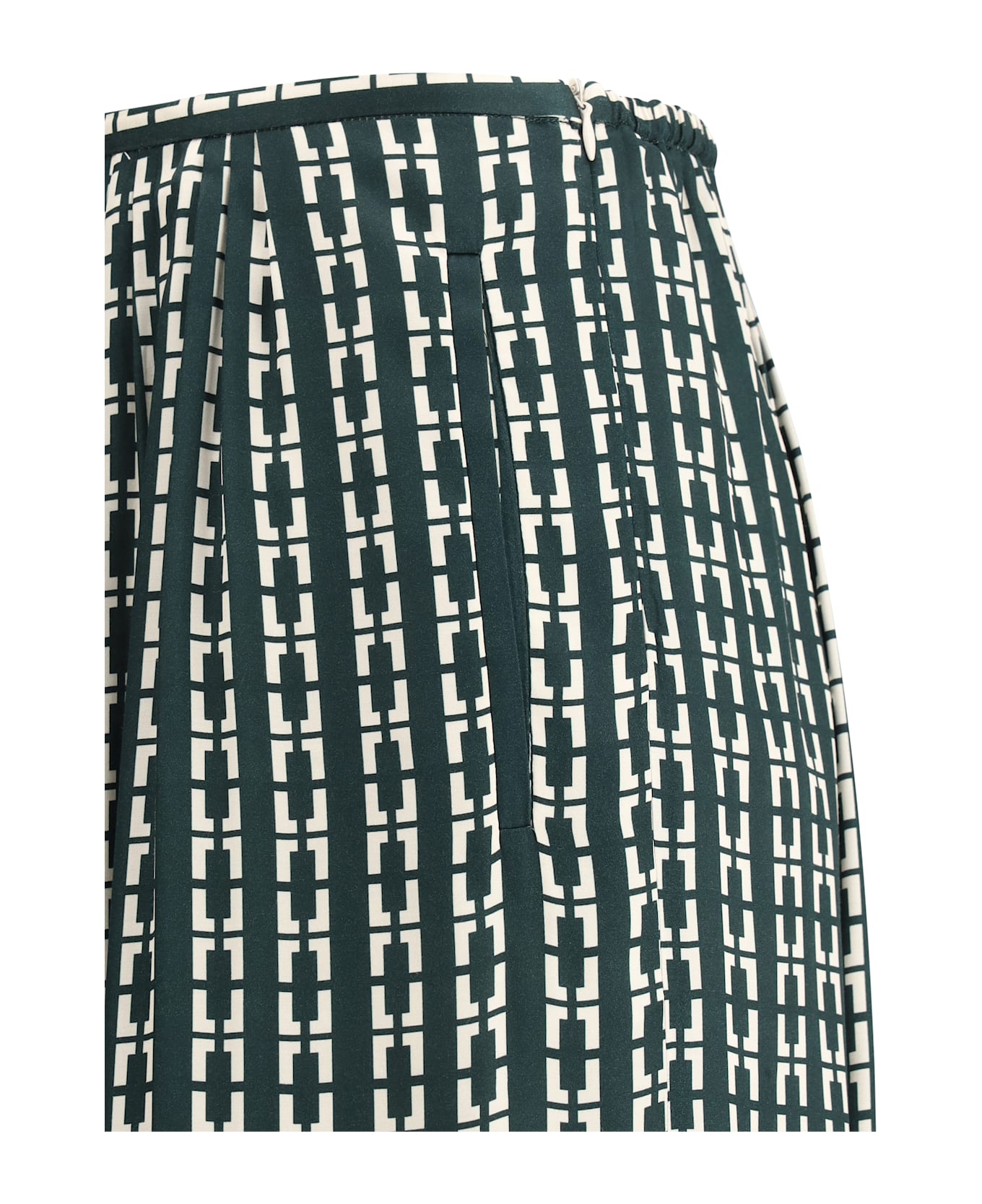 Forte_Forte Geometric Print Pants - Forest