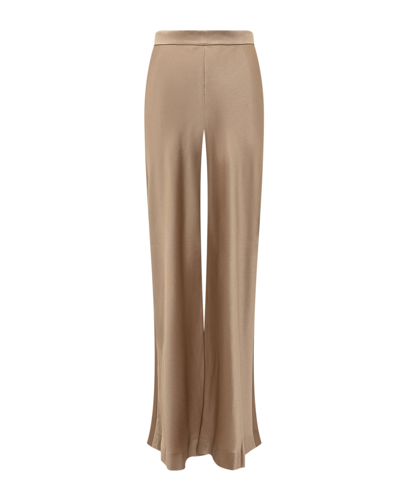 Alberta Ferretti Satin Trousers - Nude & Neutrals