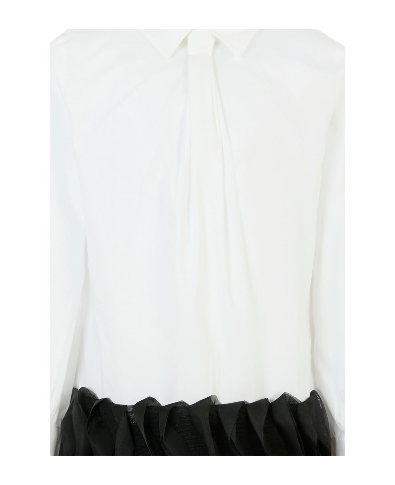 Karl Lagerfeld Kids White Dress For Girl With Logo - White