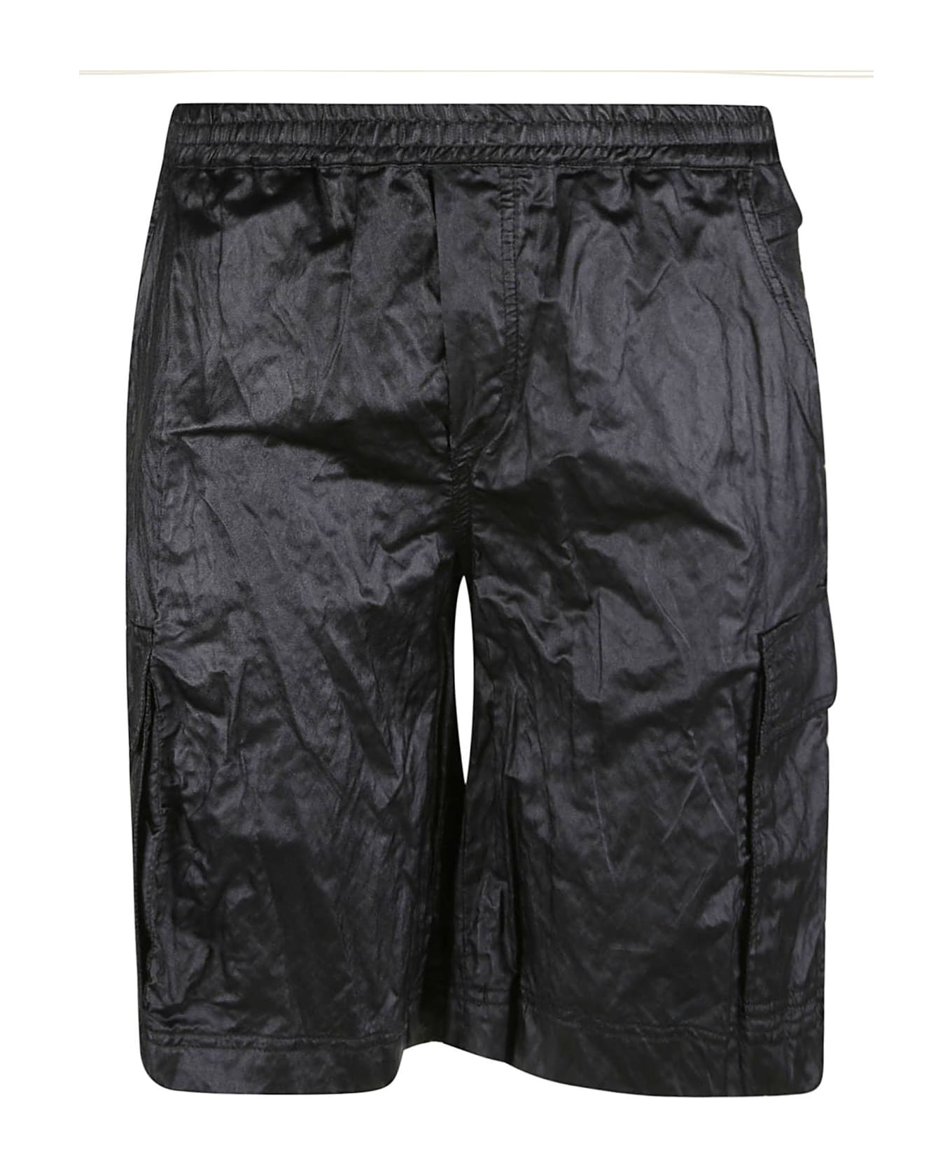 44 Label Group Cargo Ribbed Shorts - Black