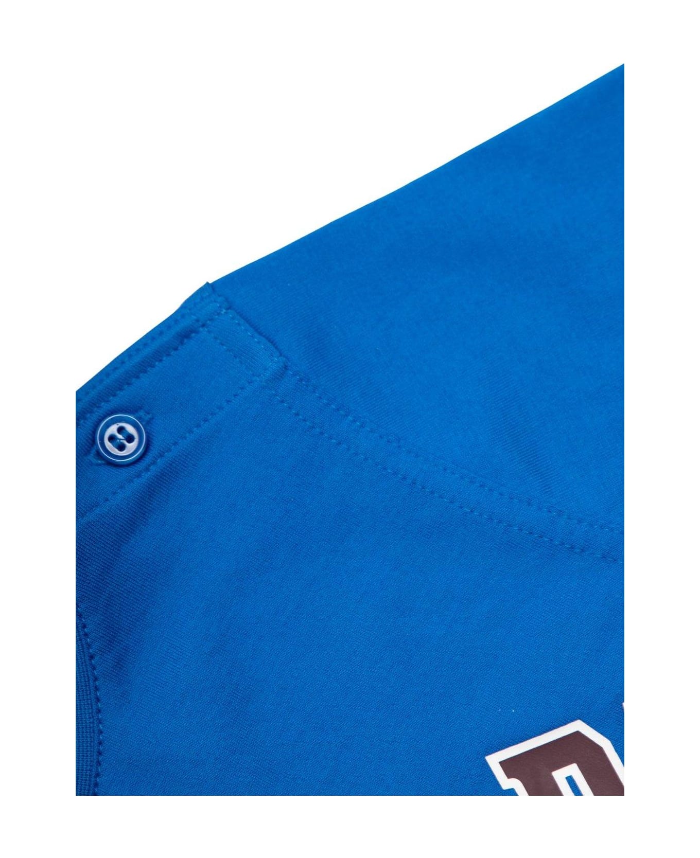Burberry Logo Printed Crewneck T-shirt - Blu