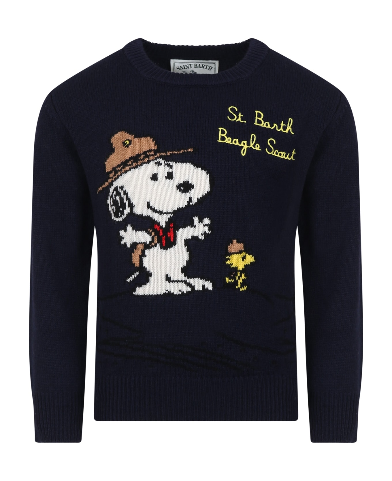 MC2 Saint Barth Blue Sweater For Boy With Snoopy Boy Scout - Blue