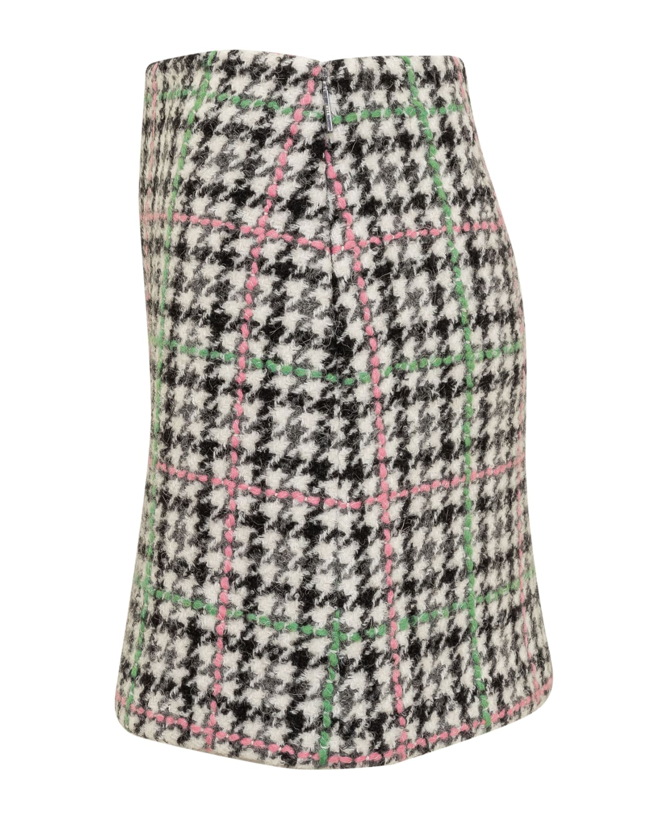 MSGM Multicolored Wool Skirt - Grey