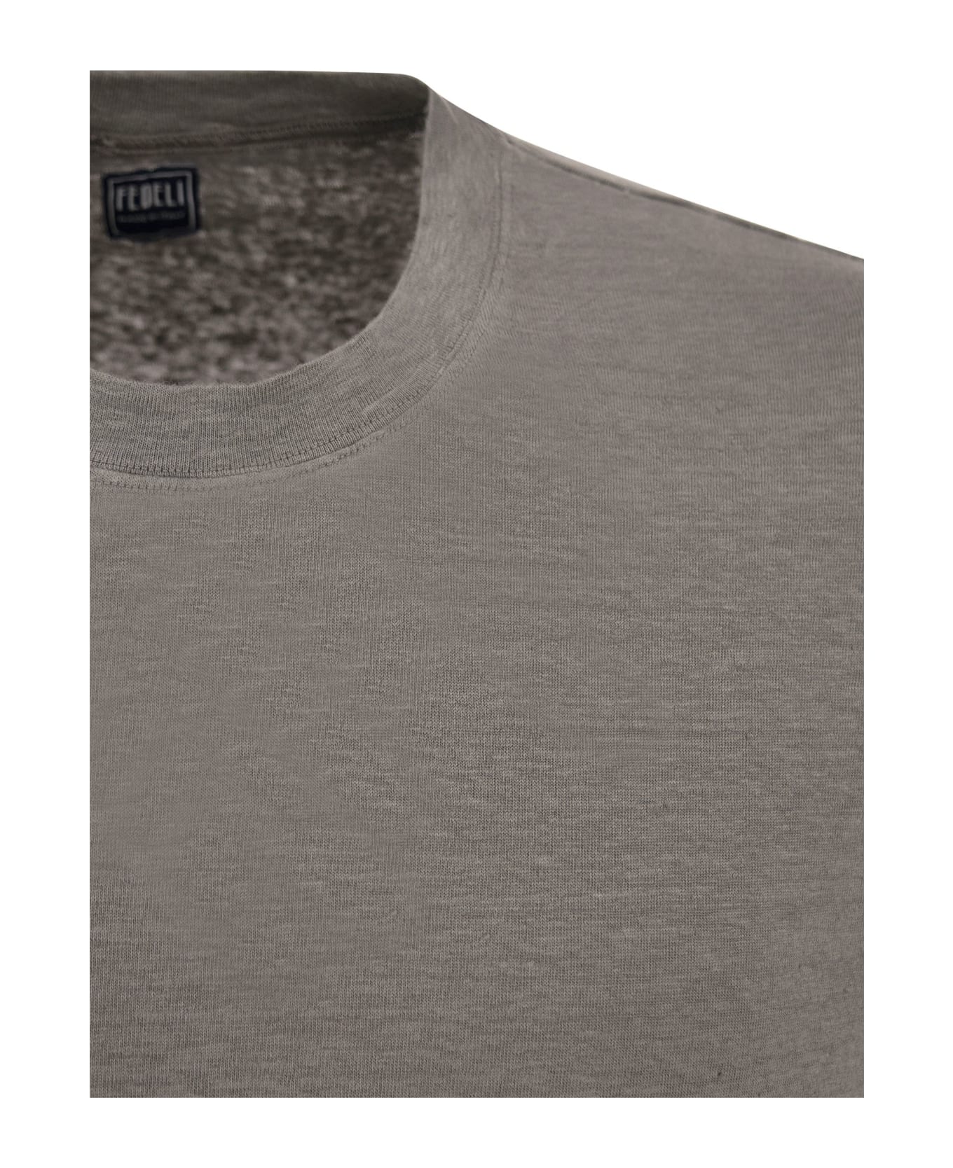 Fedeli Exreme - Linen Flex T-shirt - Smoke