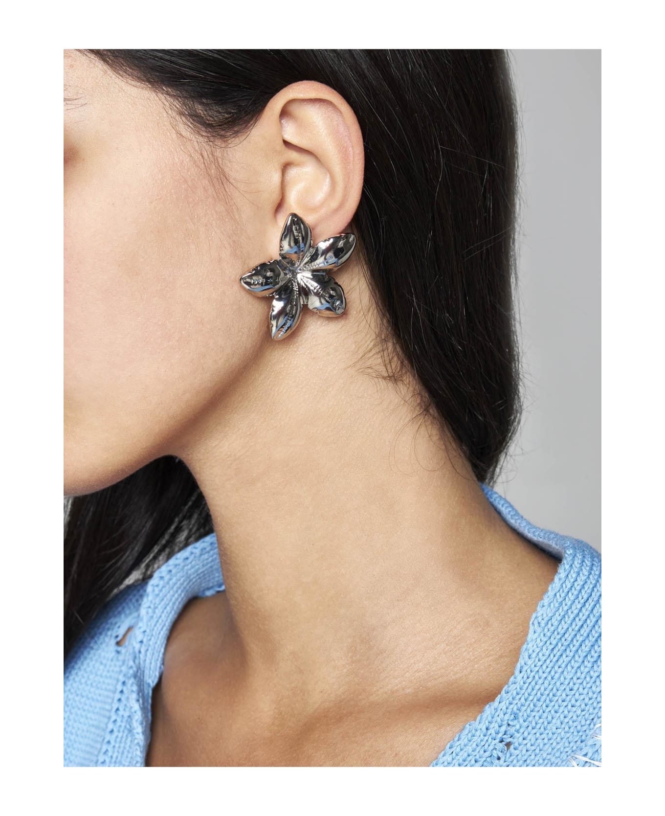 Marni Floral Earrings - Silver