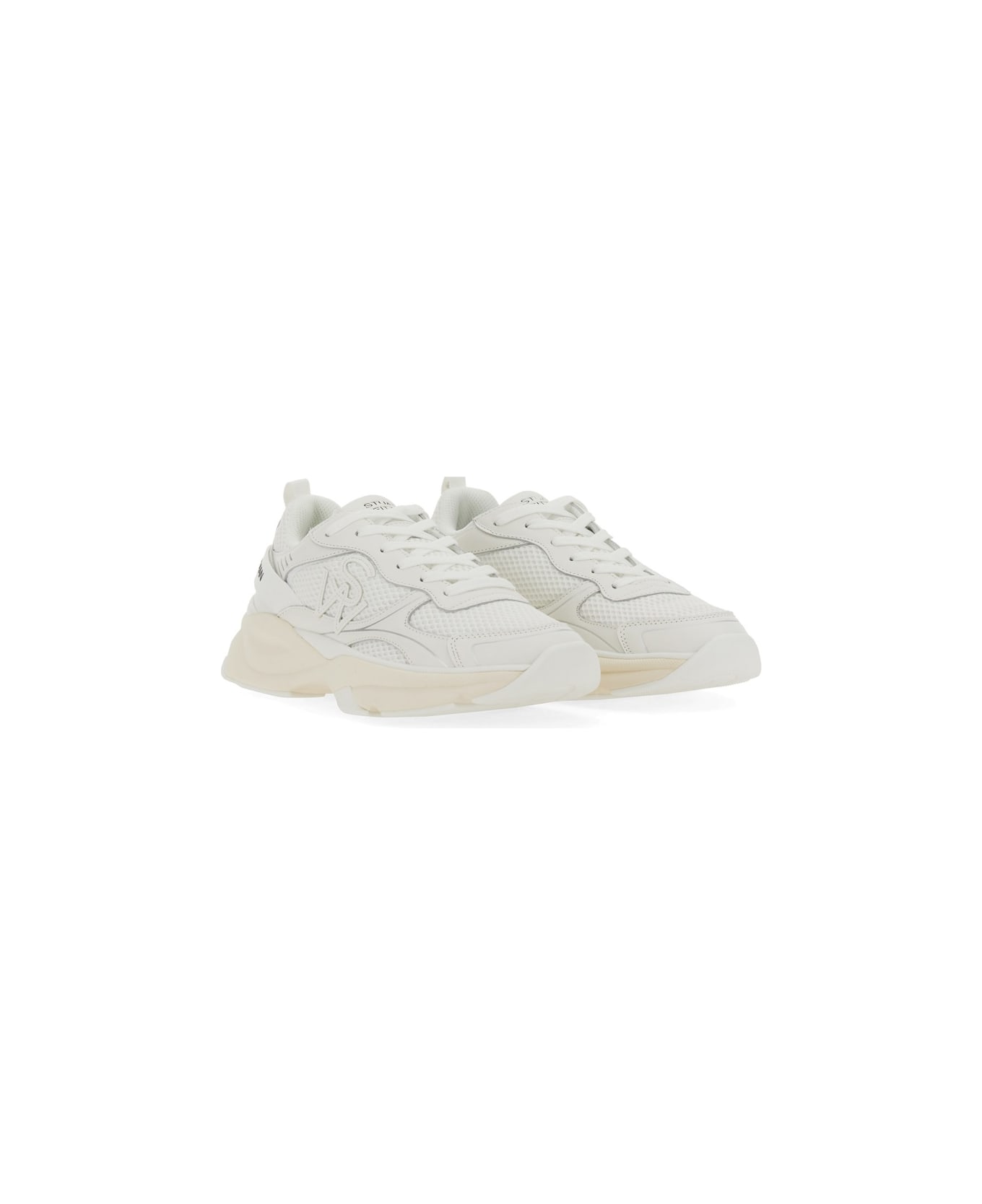 Stuart Weitzman Sneaker With Logo - WHITE