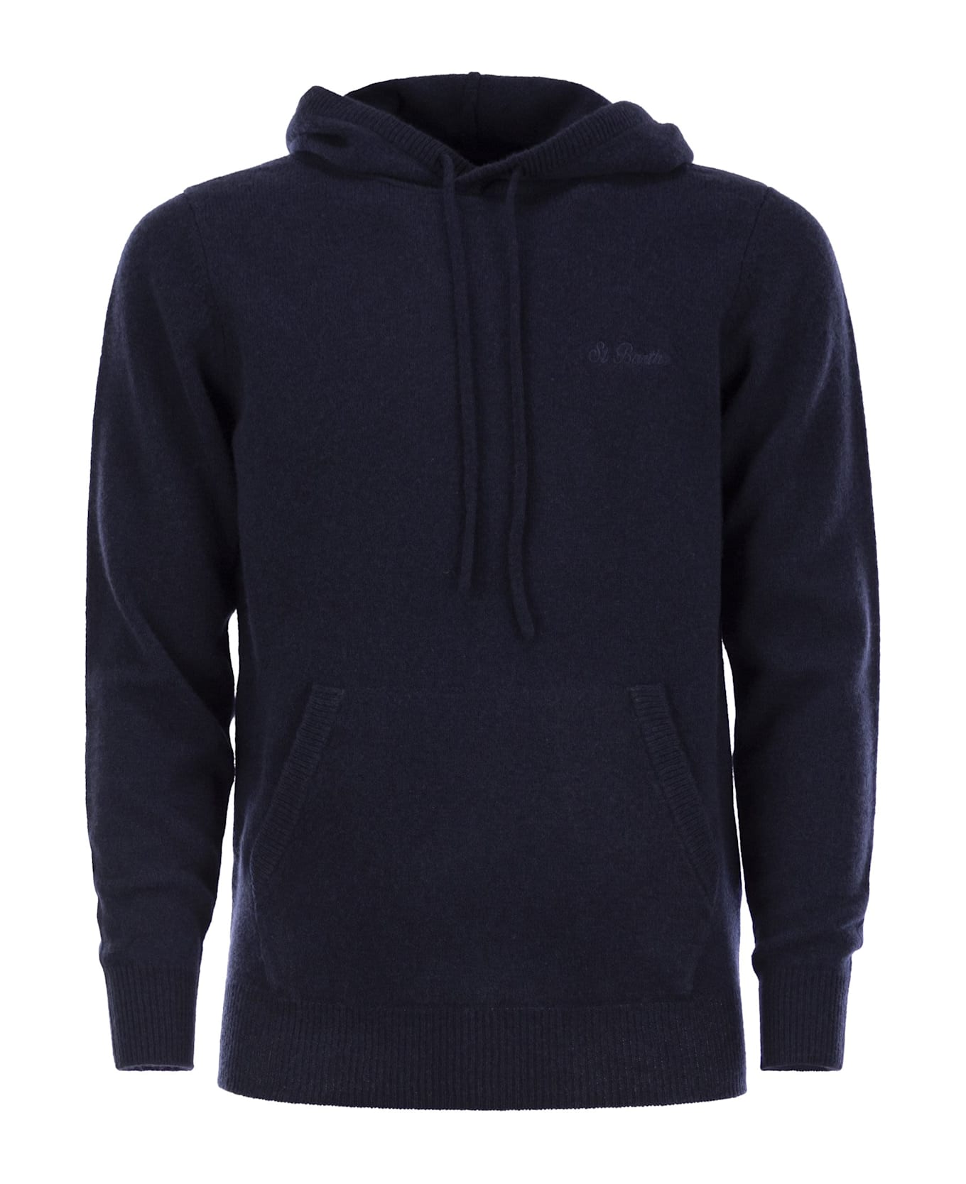 MC2 Saint Barth Mahony - Hooded Lambswool Jumper - Navy