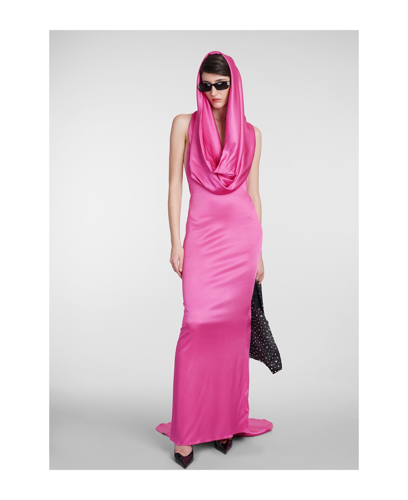 Giuseppe di Morabito Dress In Rose-pink Acetate - rose-pink