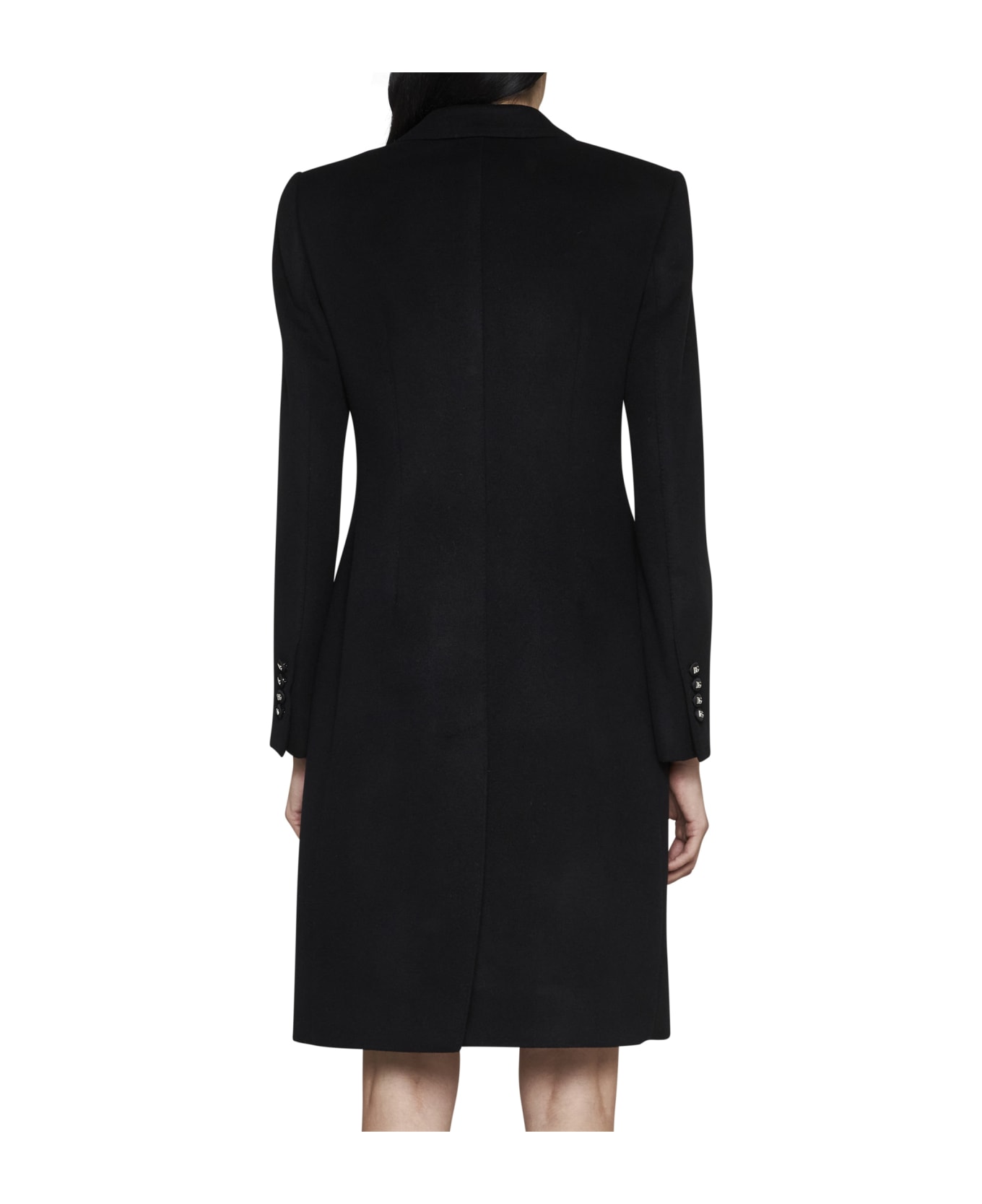 Dolce & Gabbana Wool And Cashmere Single-breasted Coat - black