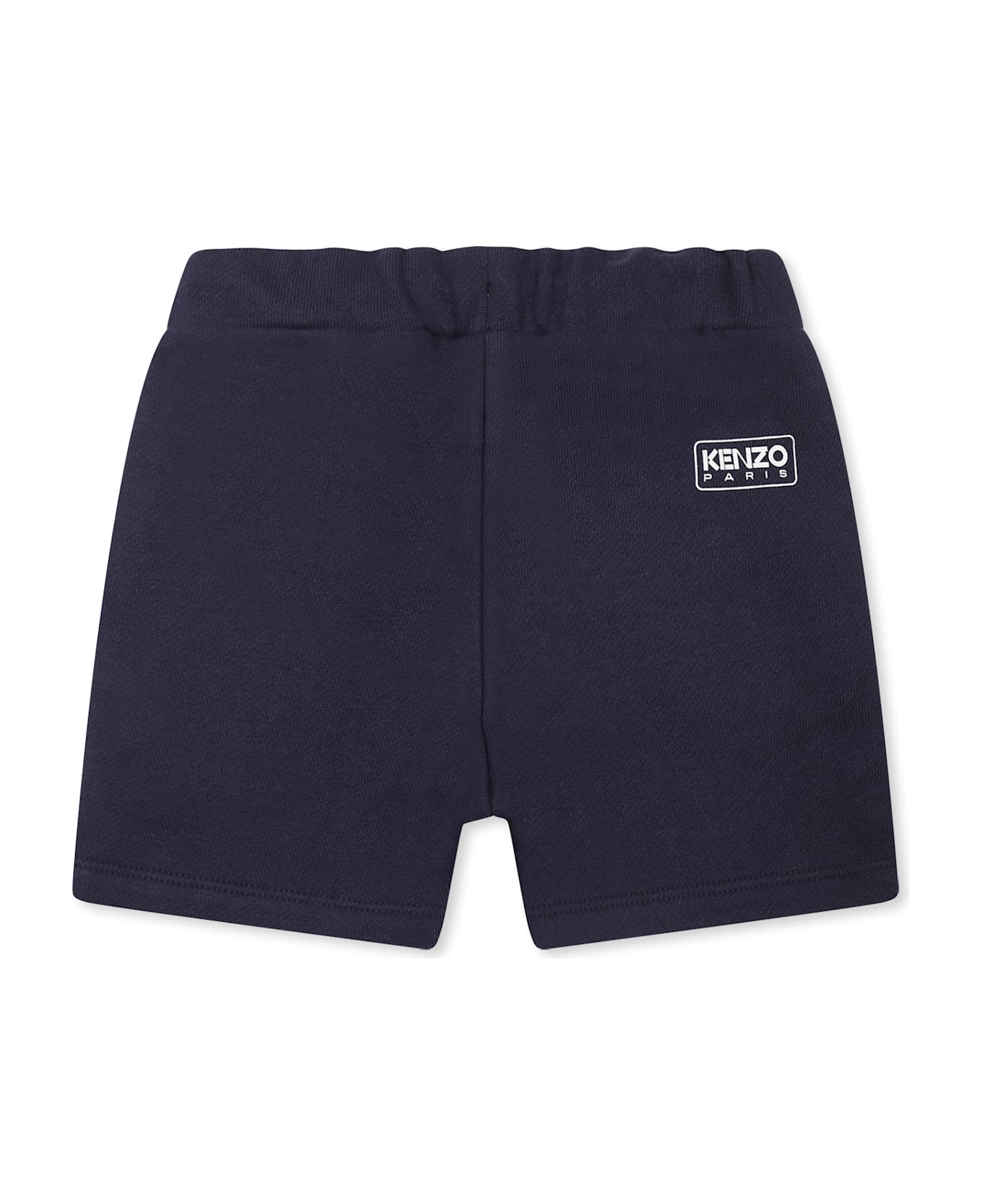 Kenzo Kids Blue Shorts For Baby Boy With Logo - Blue