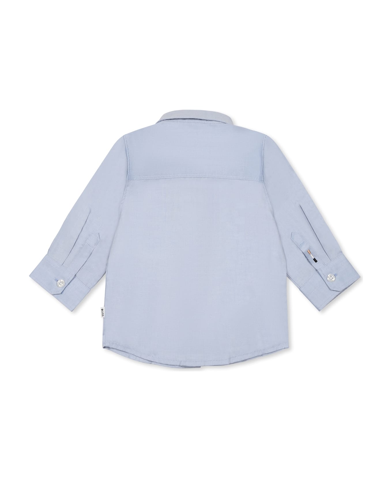 Hugo Boss Light Shirt For Baby Boy With Logo - Light Blue