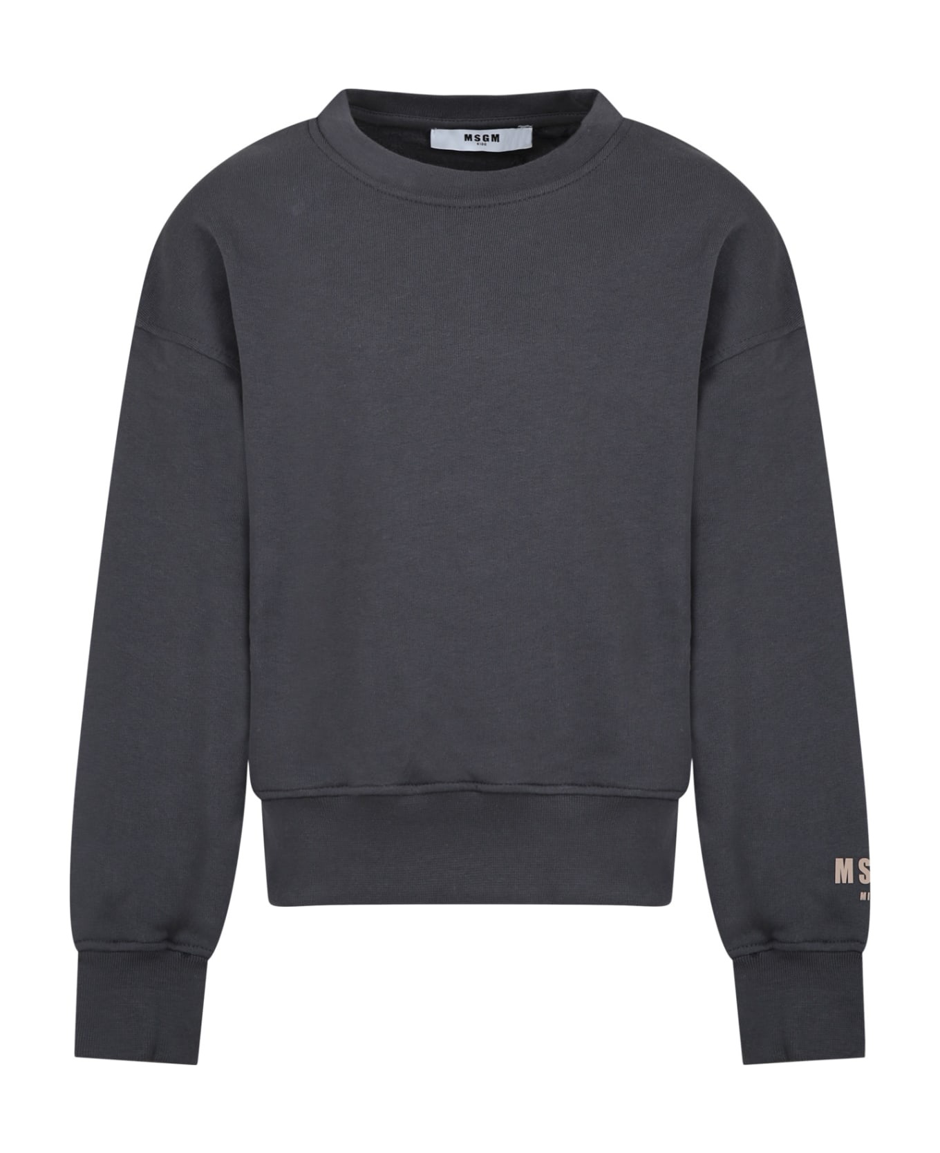 MSGM Grey Sweatshirt For Boy With Logo - Grey