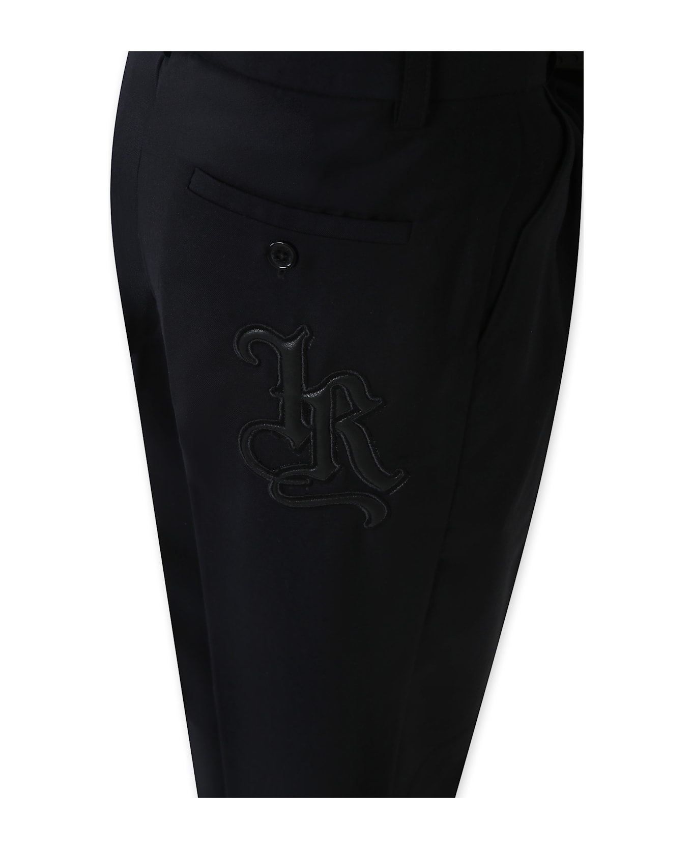 Richmond Black Trousers For Boy With Logo - Black