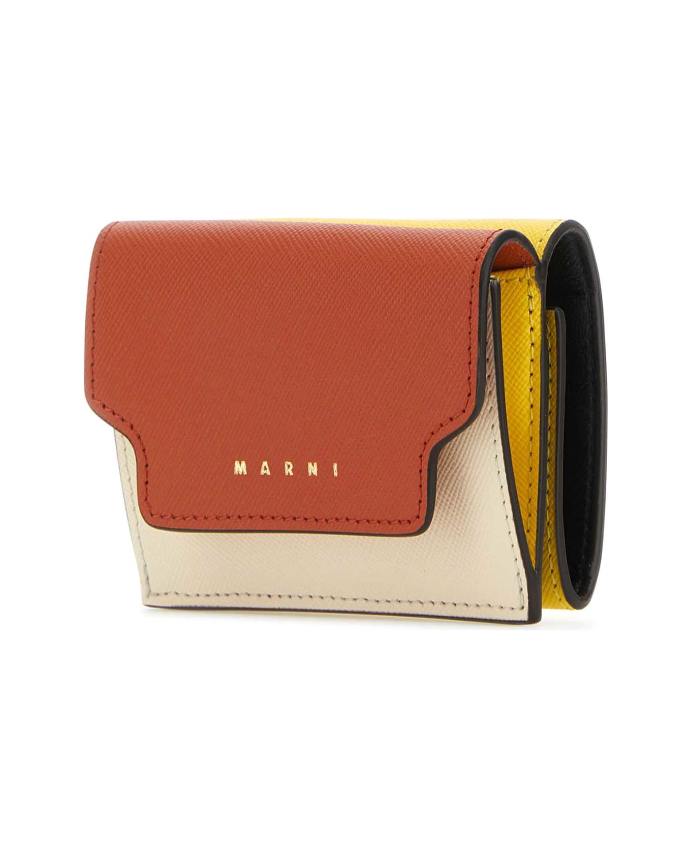 Marni Multicolor Leather Wallet - TABASCOTALCLEMON