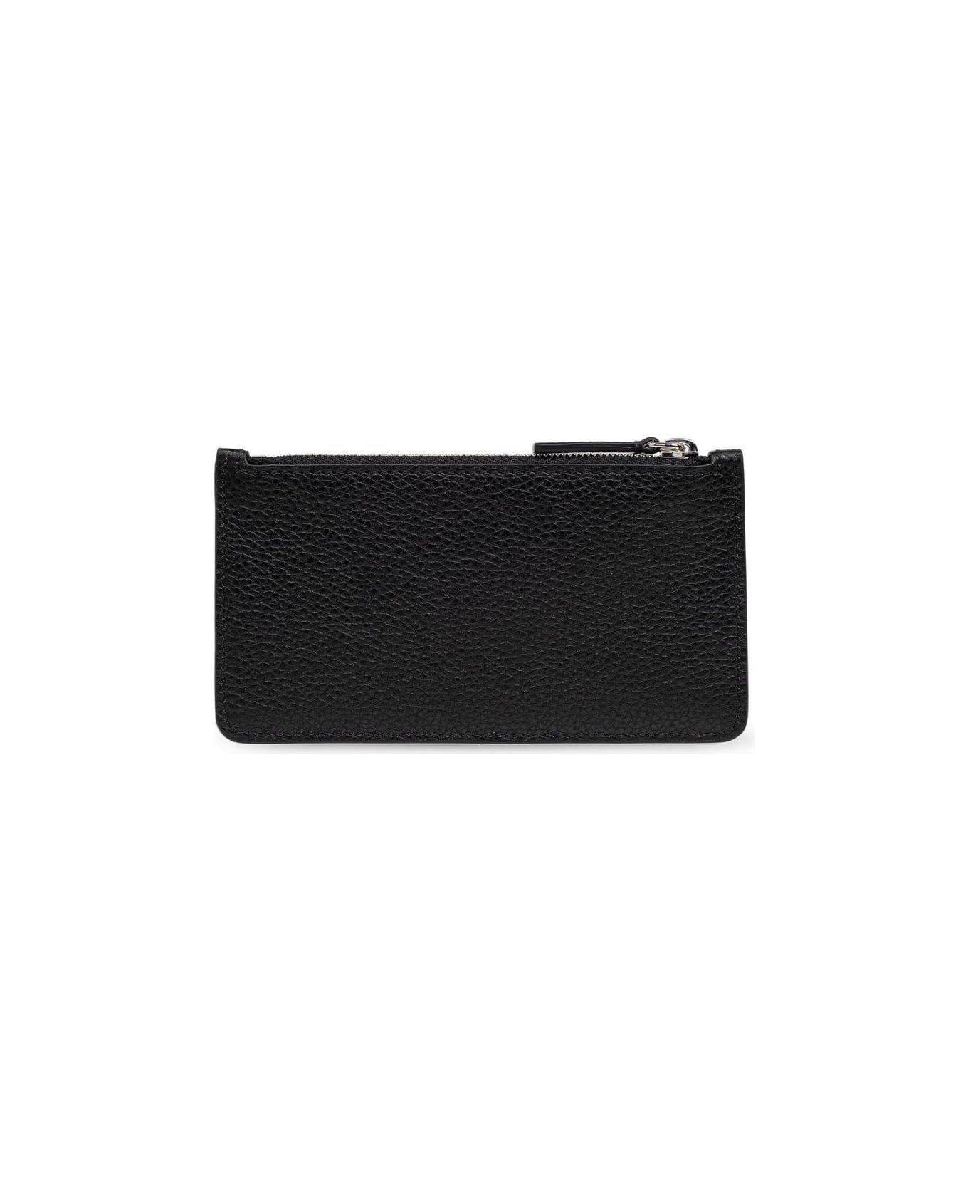 Marni Logo Detailed Zipped Cardholder - Black