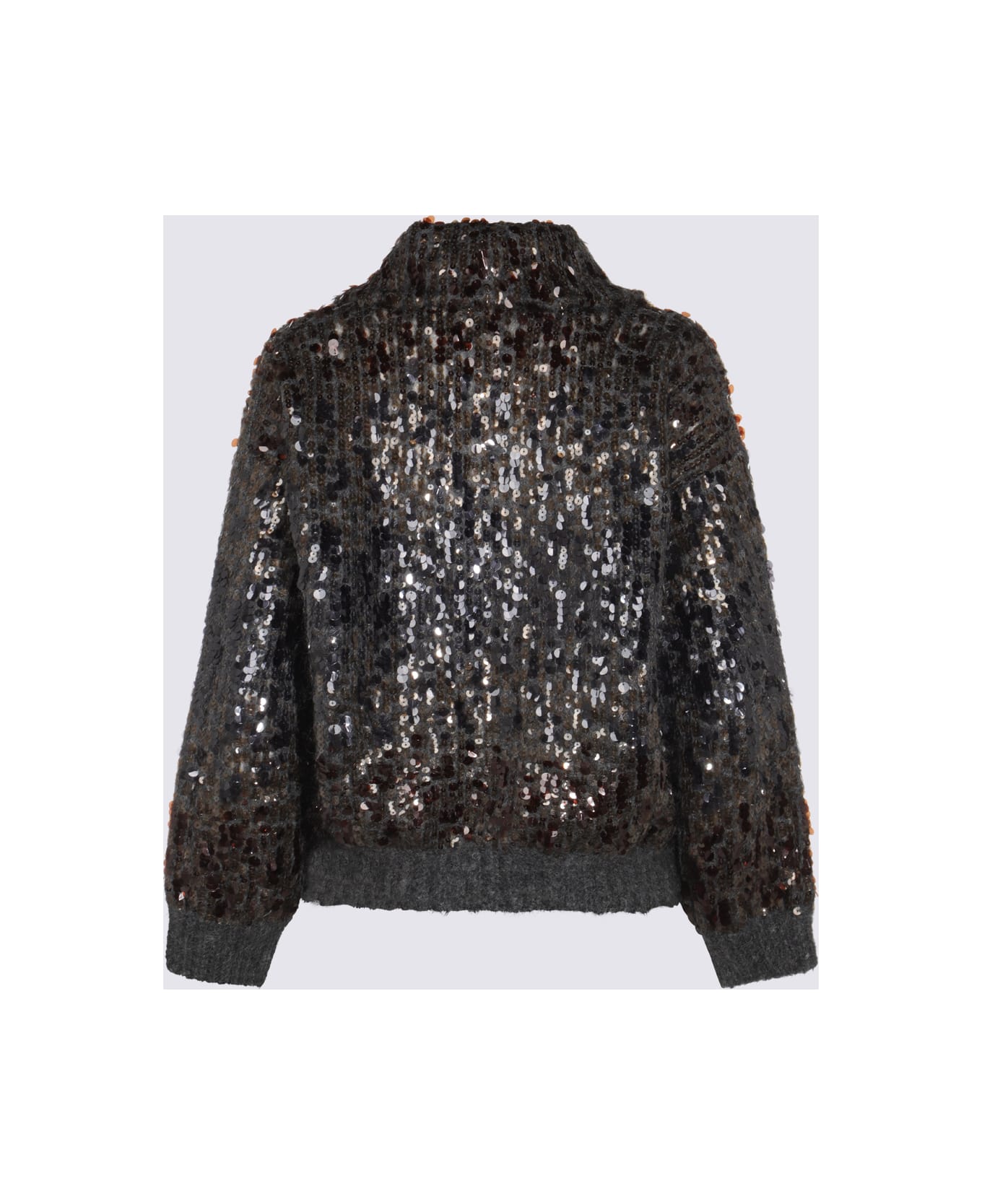 Brunello Cucinelli Dark Grey Wool Knitwear - Grey