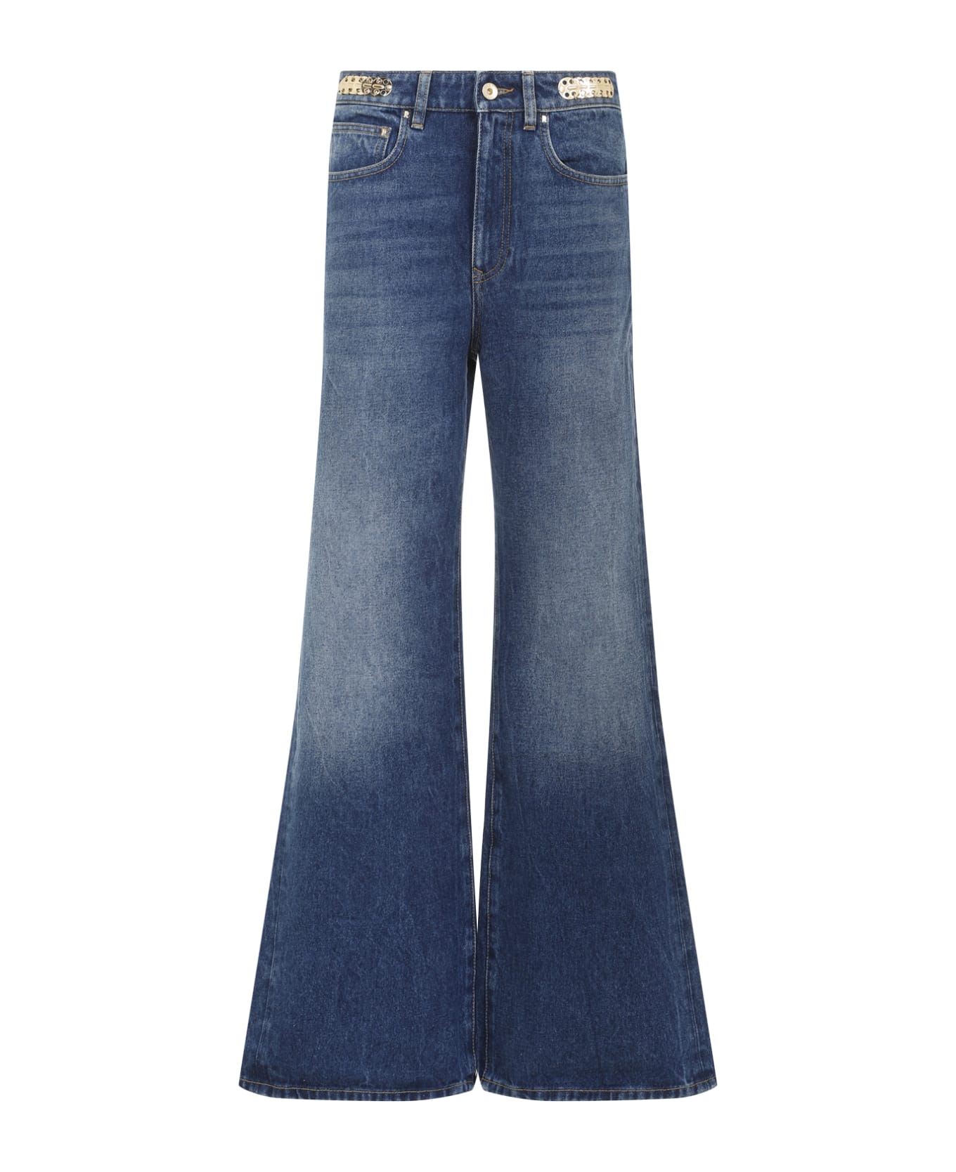 Paco Rabanne Wide Leg Pants - Blue