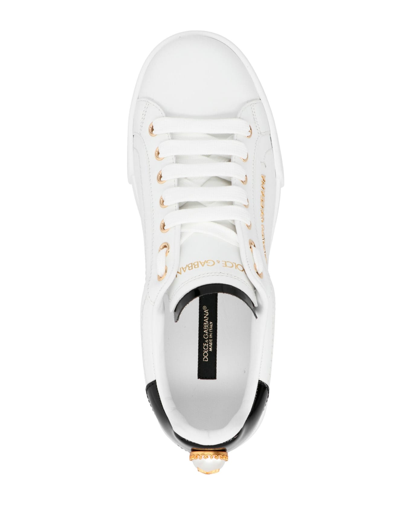 Dolce & Gabbana 'portofino' Sneakers - White/Black