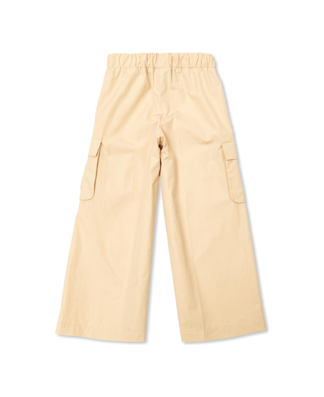 Fendi Kids Cotton Trousers With Logo - Rosa