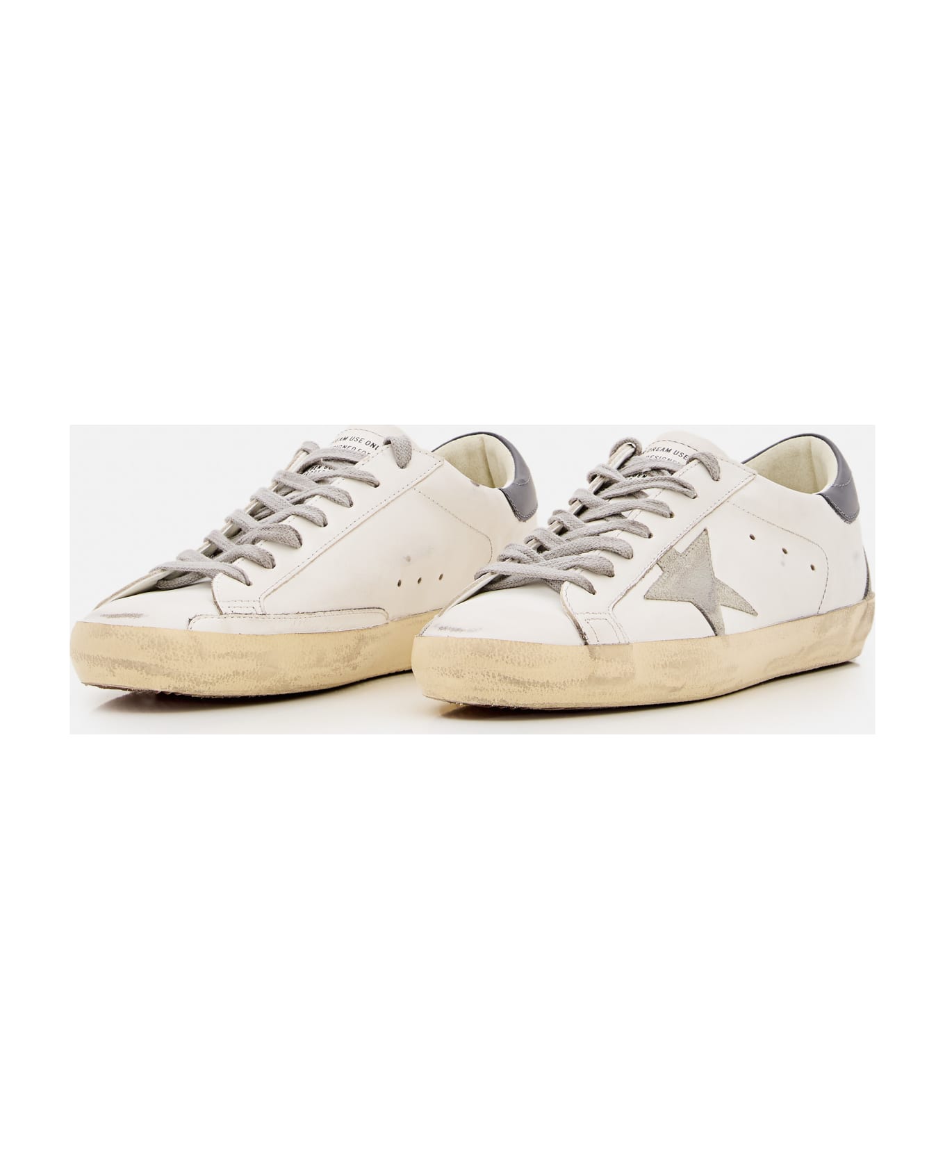 Golden Goose Superstar Sneakers In Pelle - White