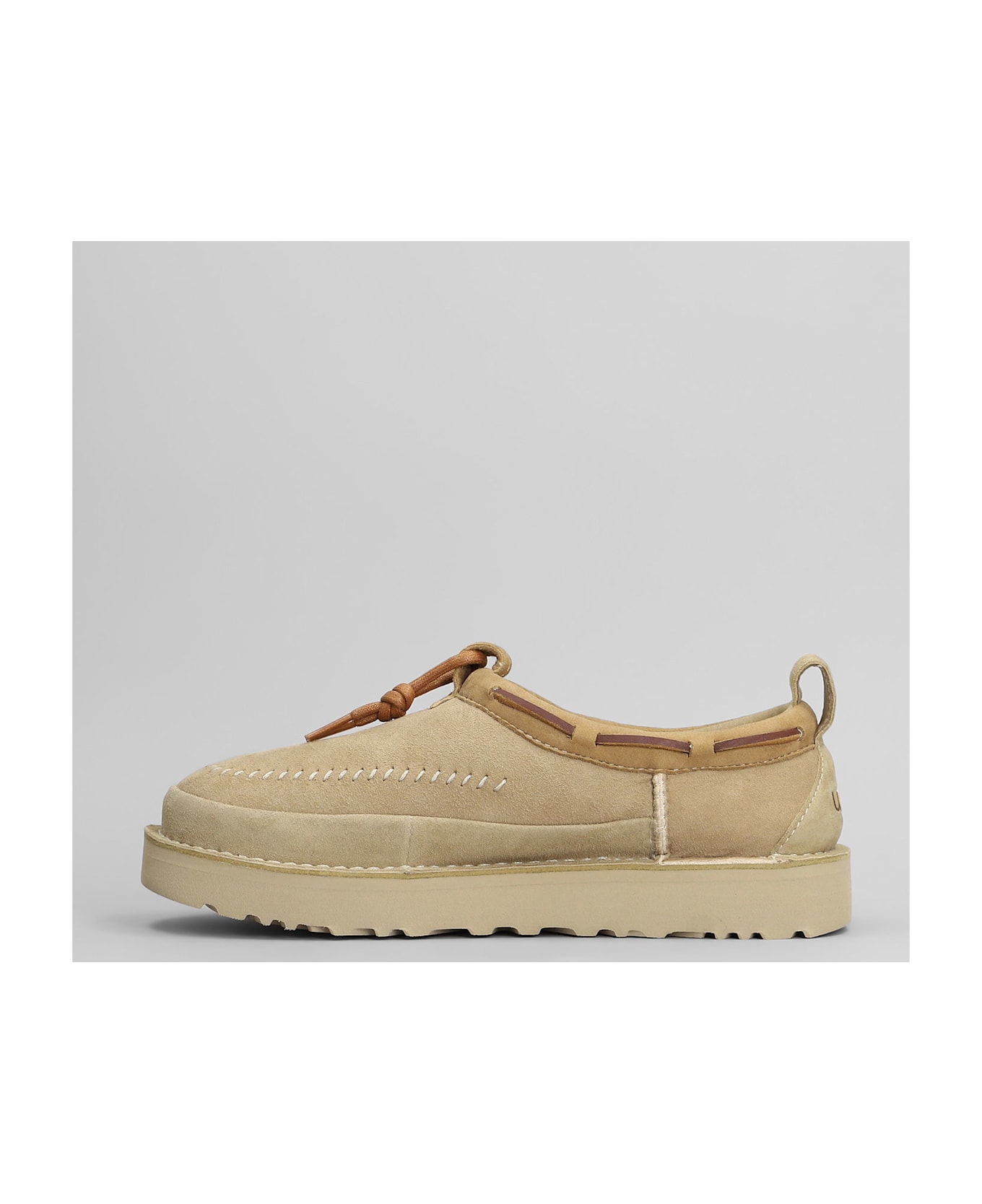 UGG Tasman Crafted Loafers In Beige Suede - beige