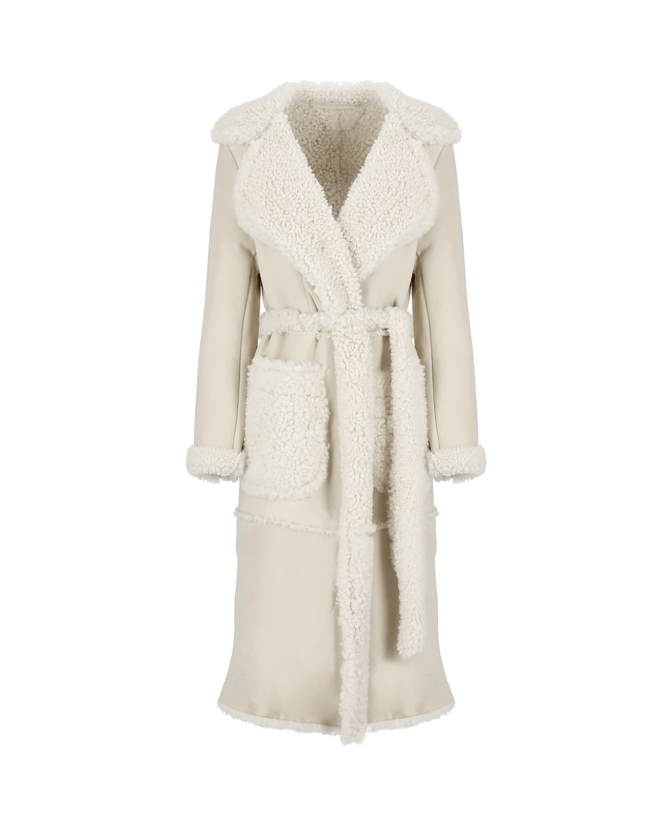 Salvatore Santoro Leather Coat - White