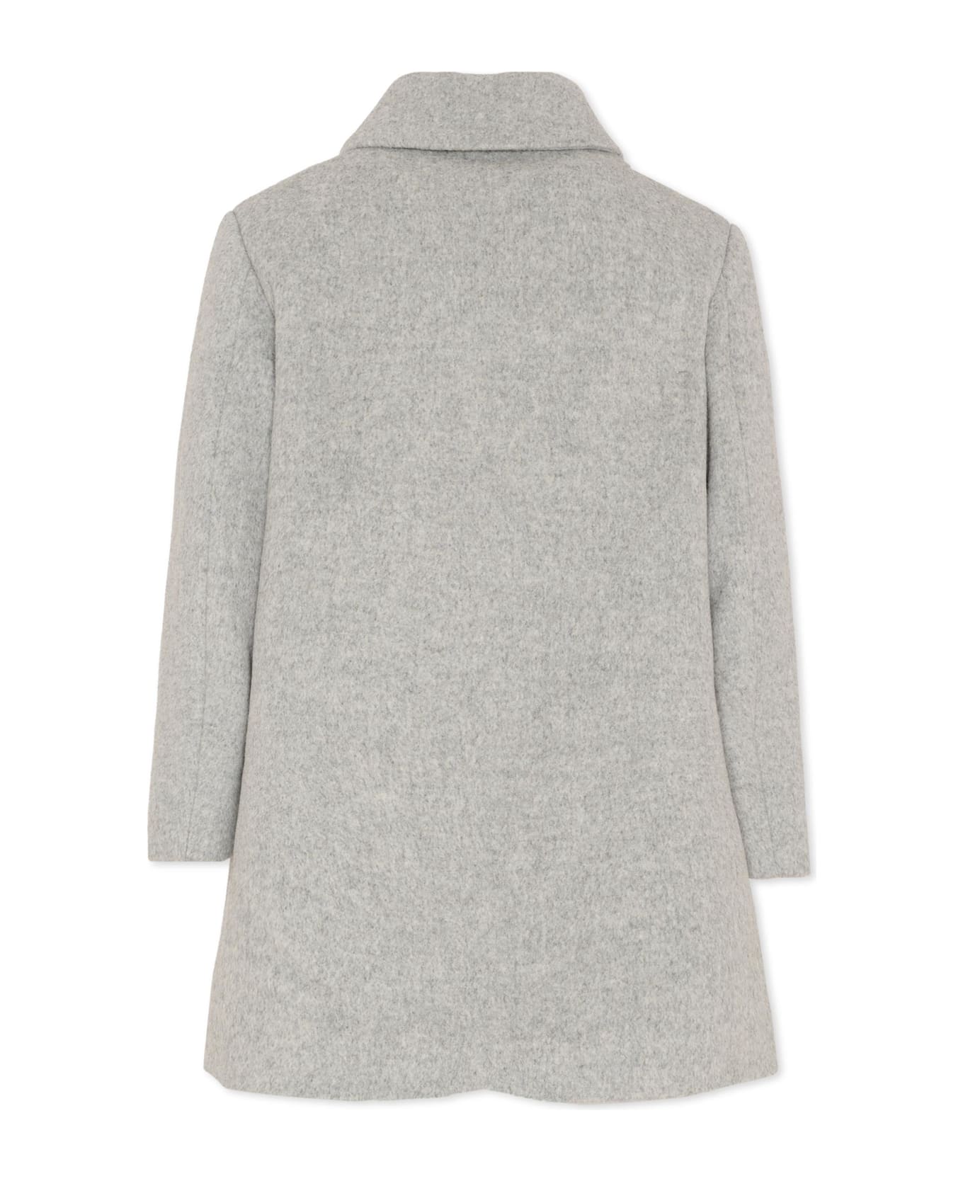 Marni Grey Coat For Girl With Logo - Grey