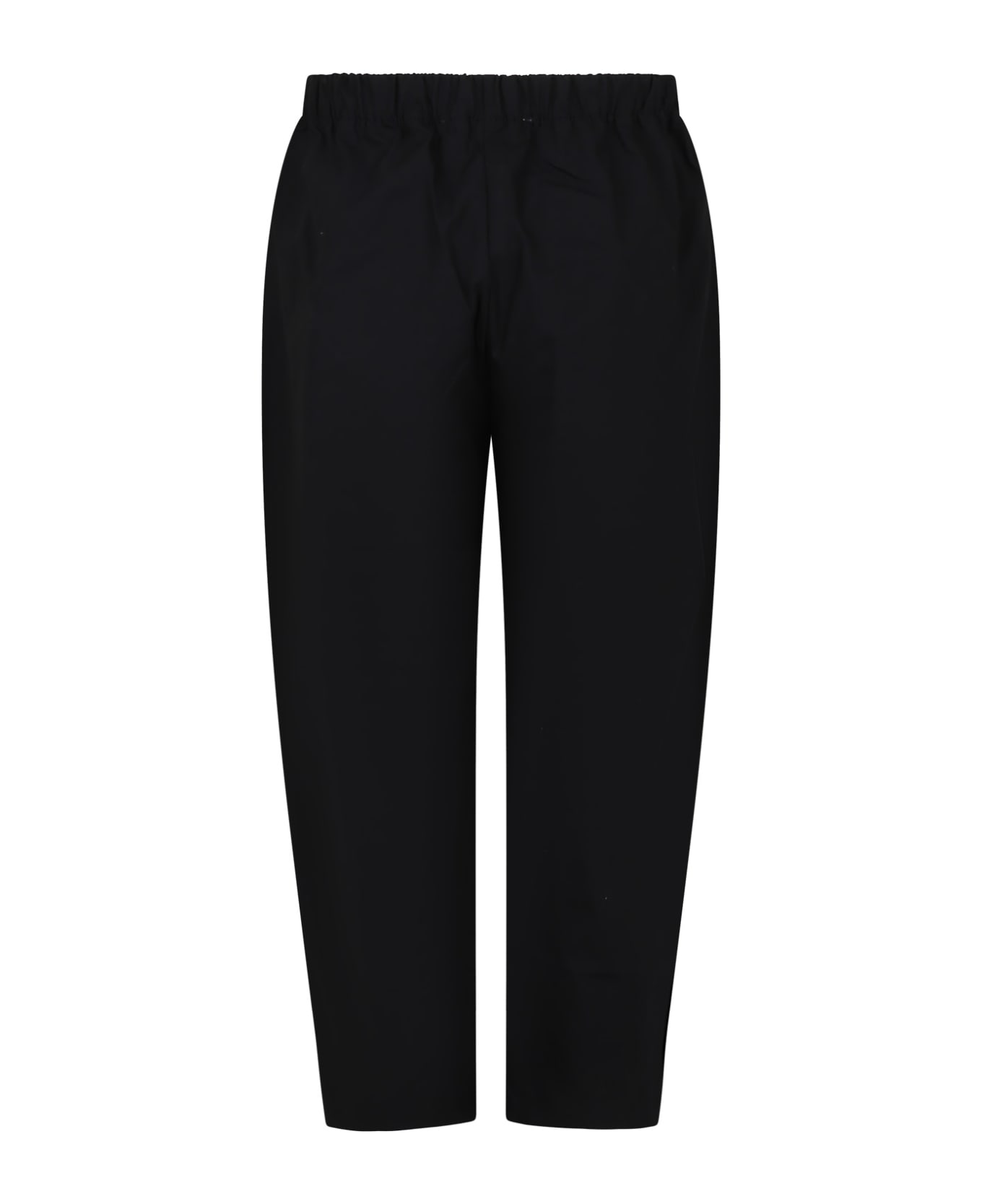 MSGM Black Trousers For Boy With Logo - Black