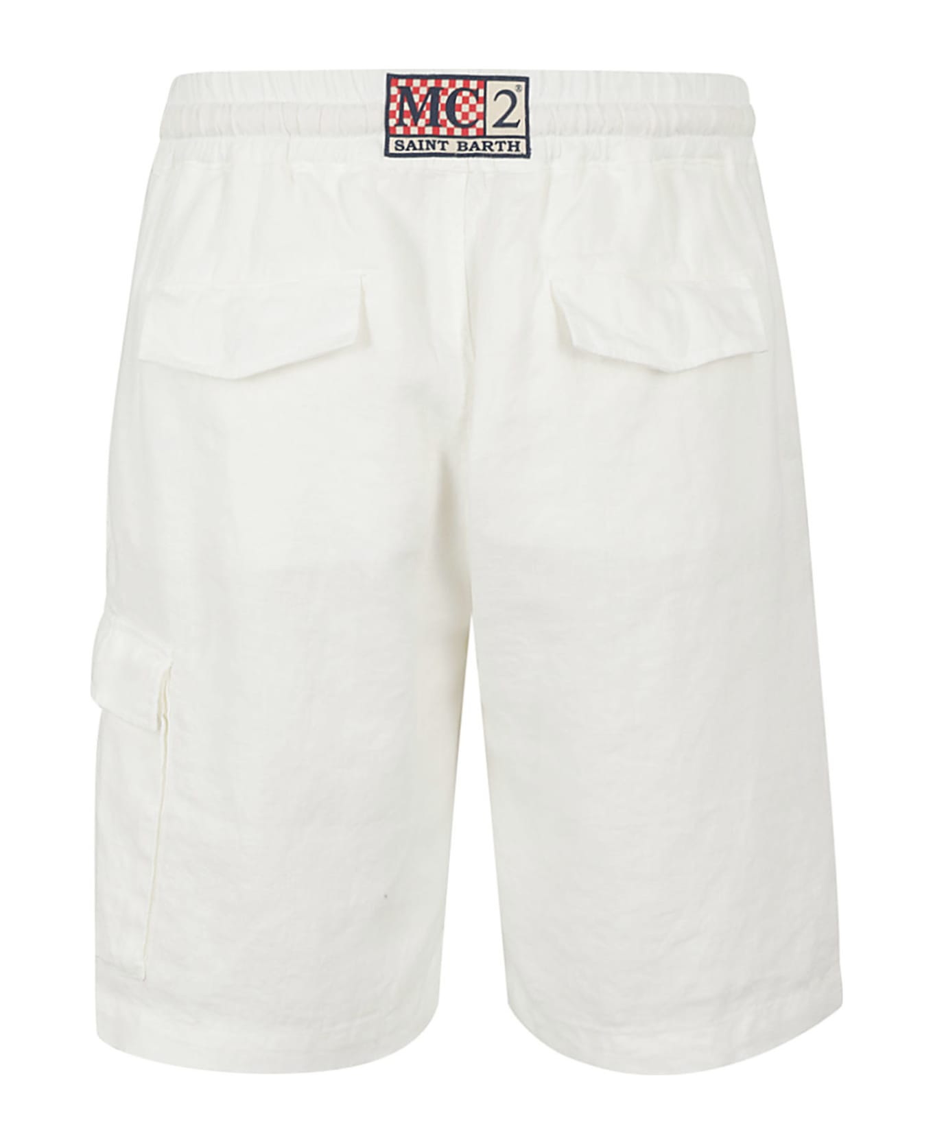 MC2 Saint Barth Bermuda Chinos With Side Pocket - White