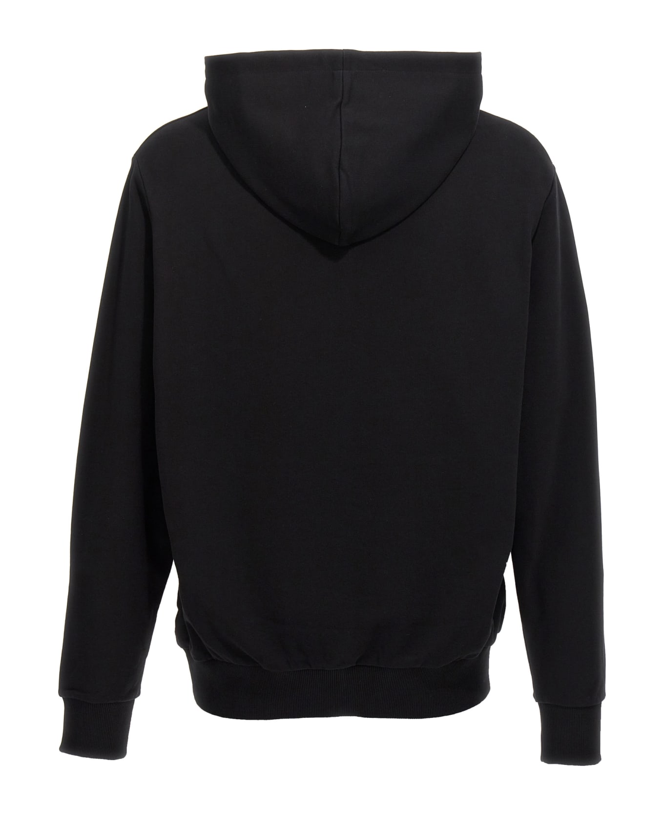 Balmain Logo Print Hoodie - Eab Noir/blanc