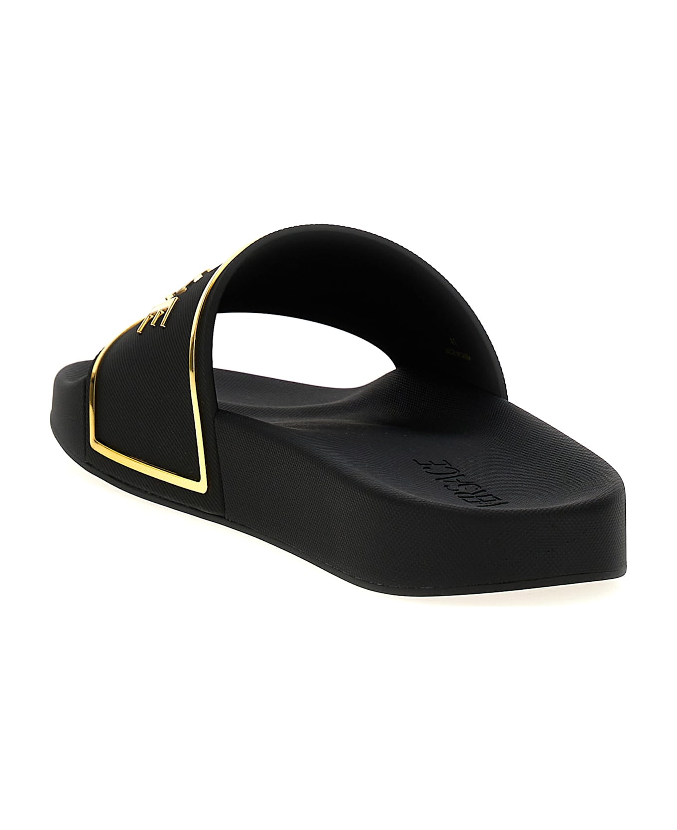 Versace Logo Slides - Black