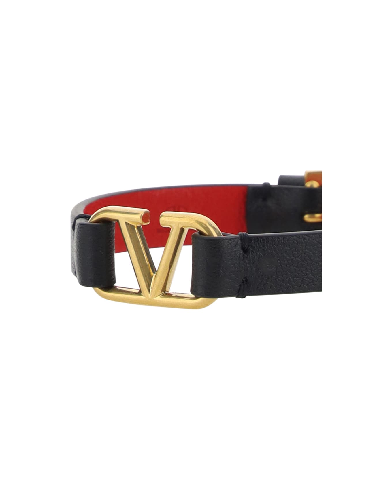 Valentino Garavani Vlogo Bracelet - Nero/rouge Pur