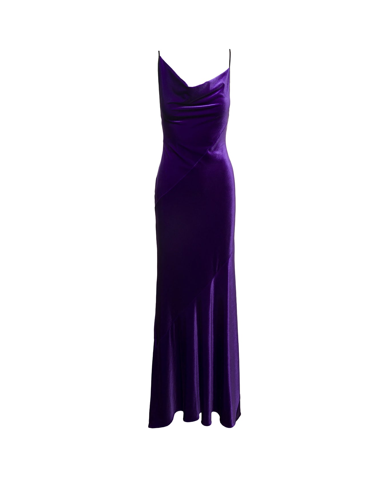 Philosophy di Lorenzo Serafini Velvet Long Dress - Purple