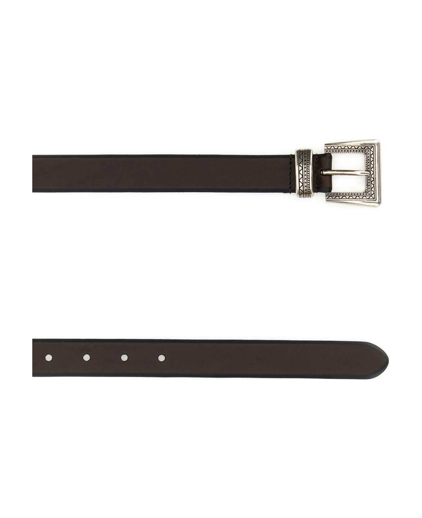 Prada Brown Leather Belt - CAFFE'