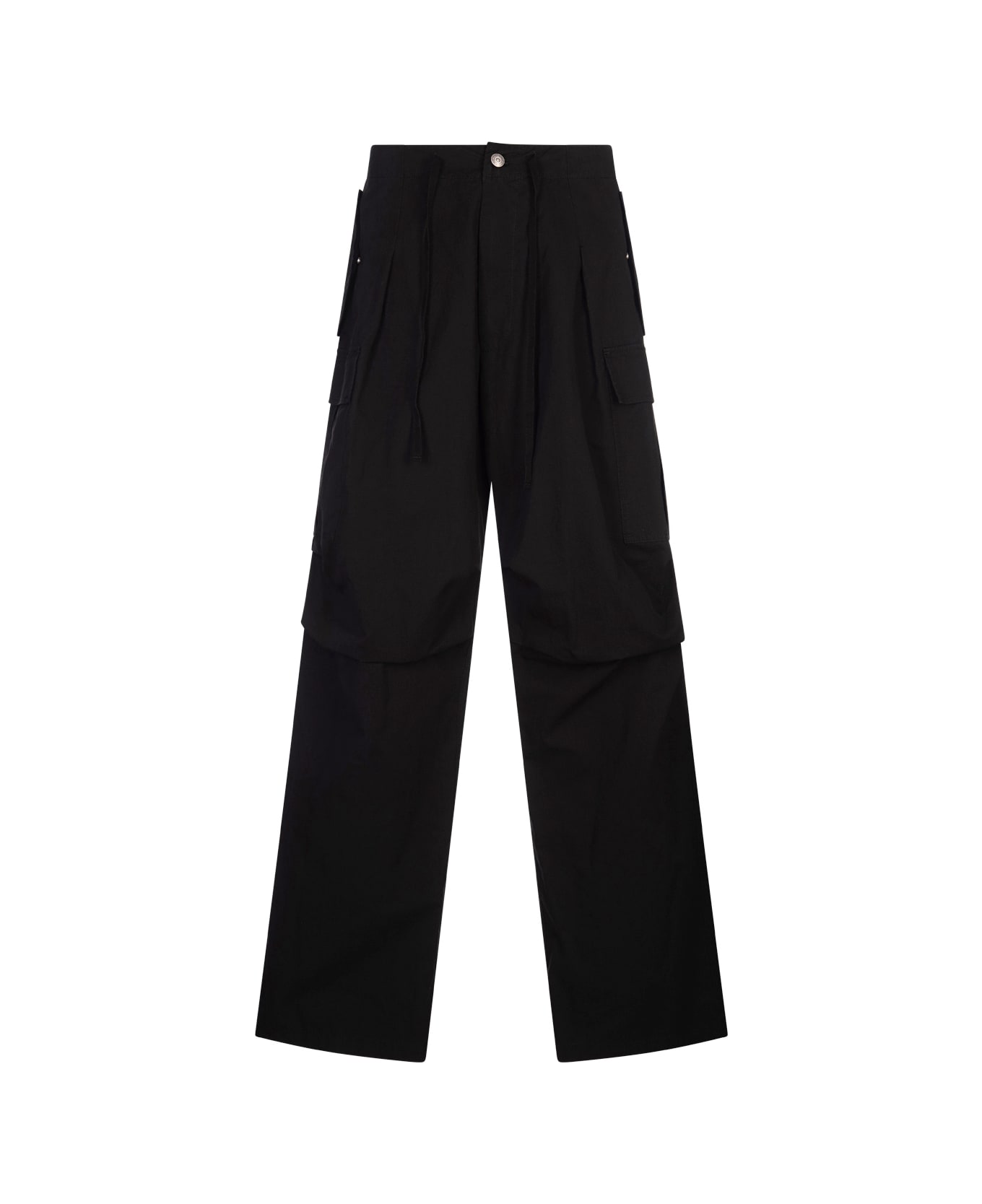 Alexander McQueen Cargo Trousers With Pleat In Black - NERO