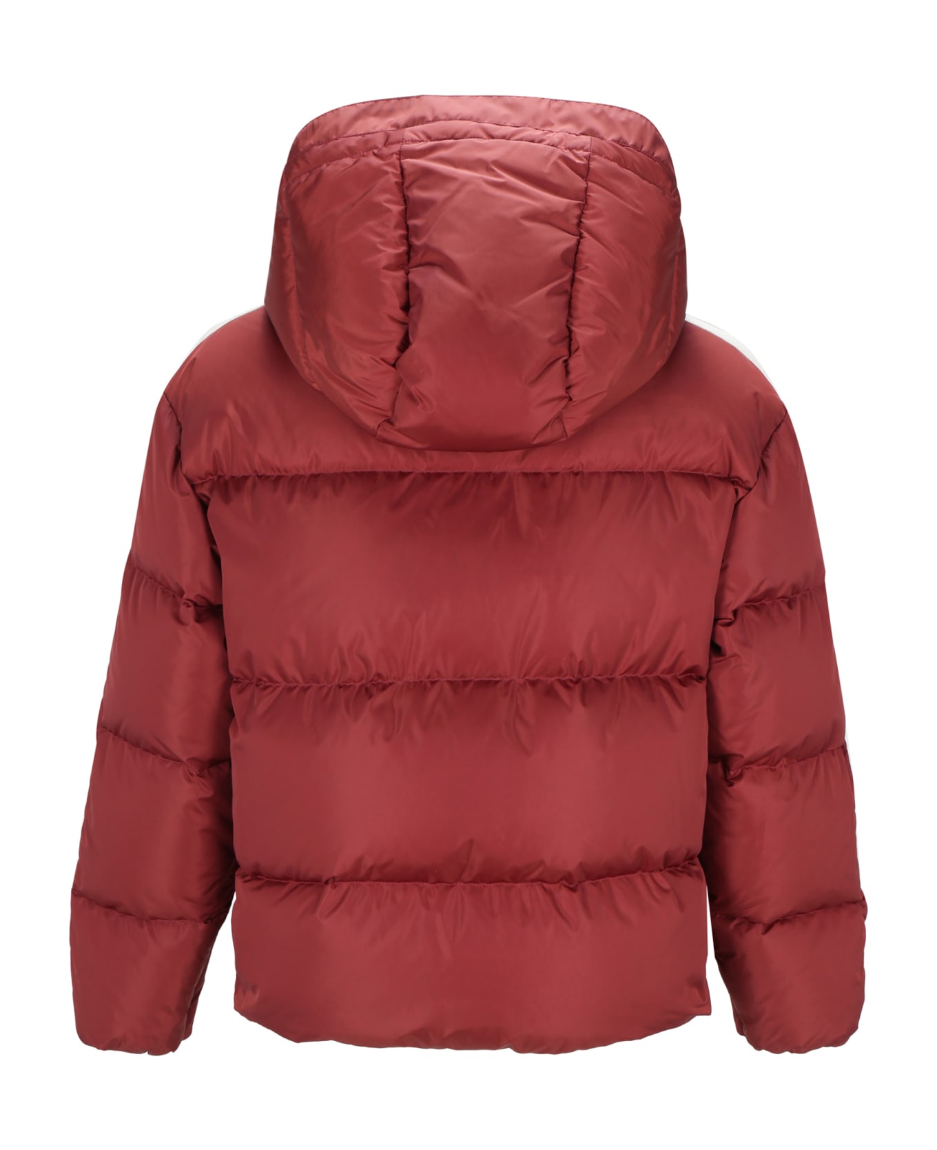 Palm Angels Hooded Nylon Down Jacket - Red