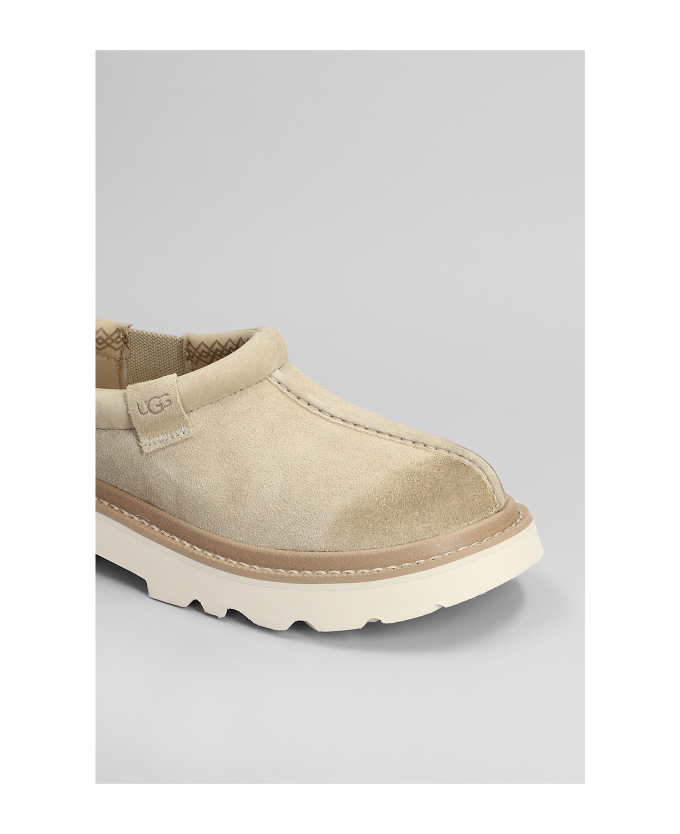 UGG Tasman Lug Loafers In Beige Suede - beige