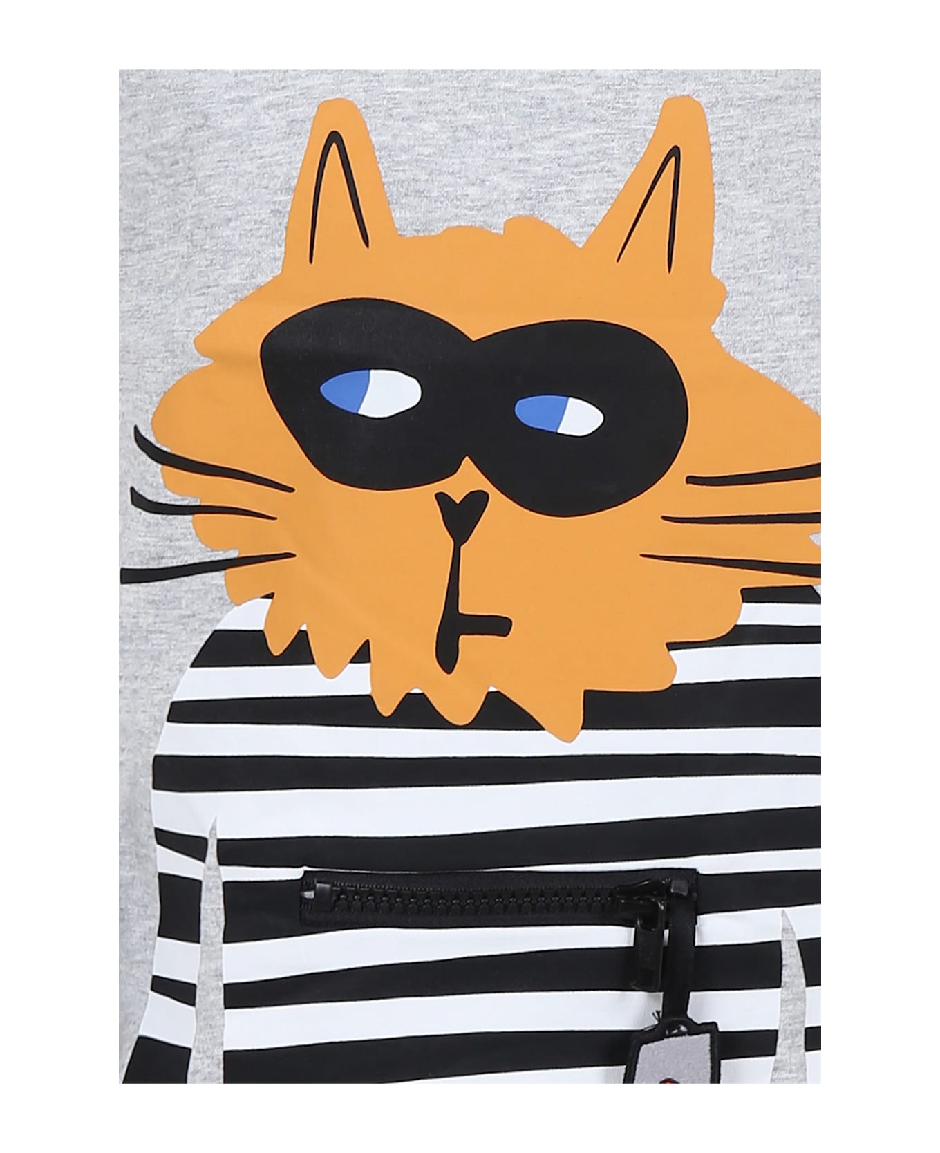 Stella McCartney Kids Grey T-shirt For Boy With Cat - Grey