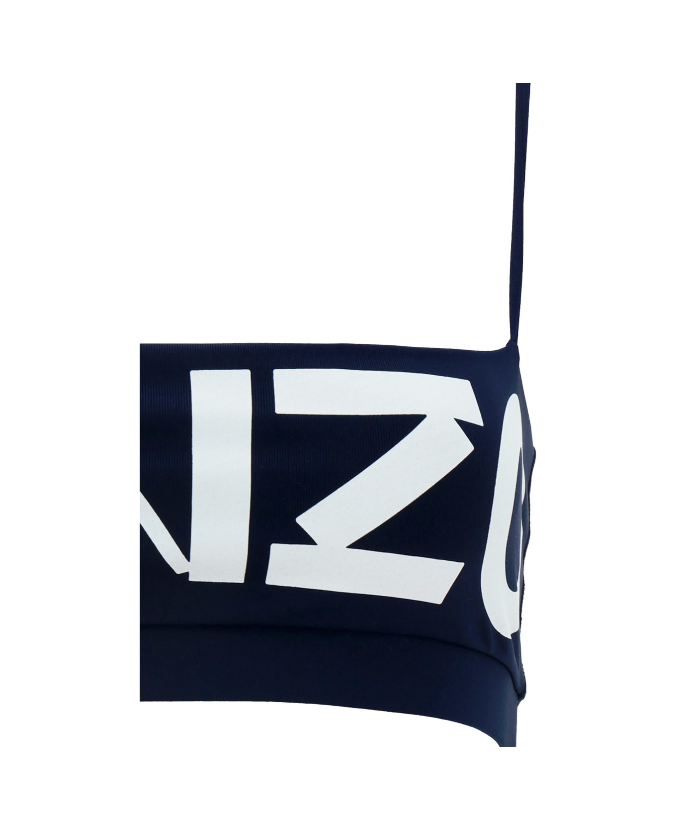 Kenzo Logo Print Cropped Top - B Bleu Nuit ブラジャー