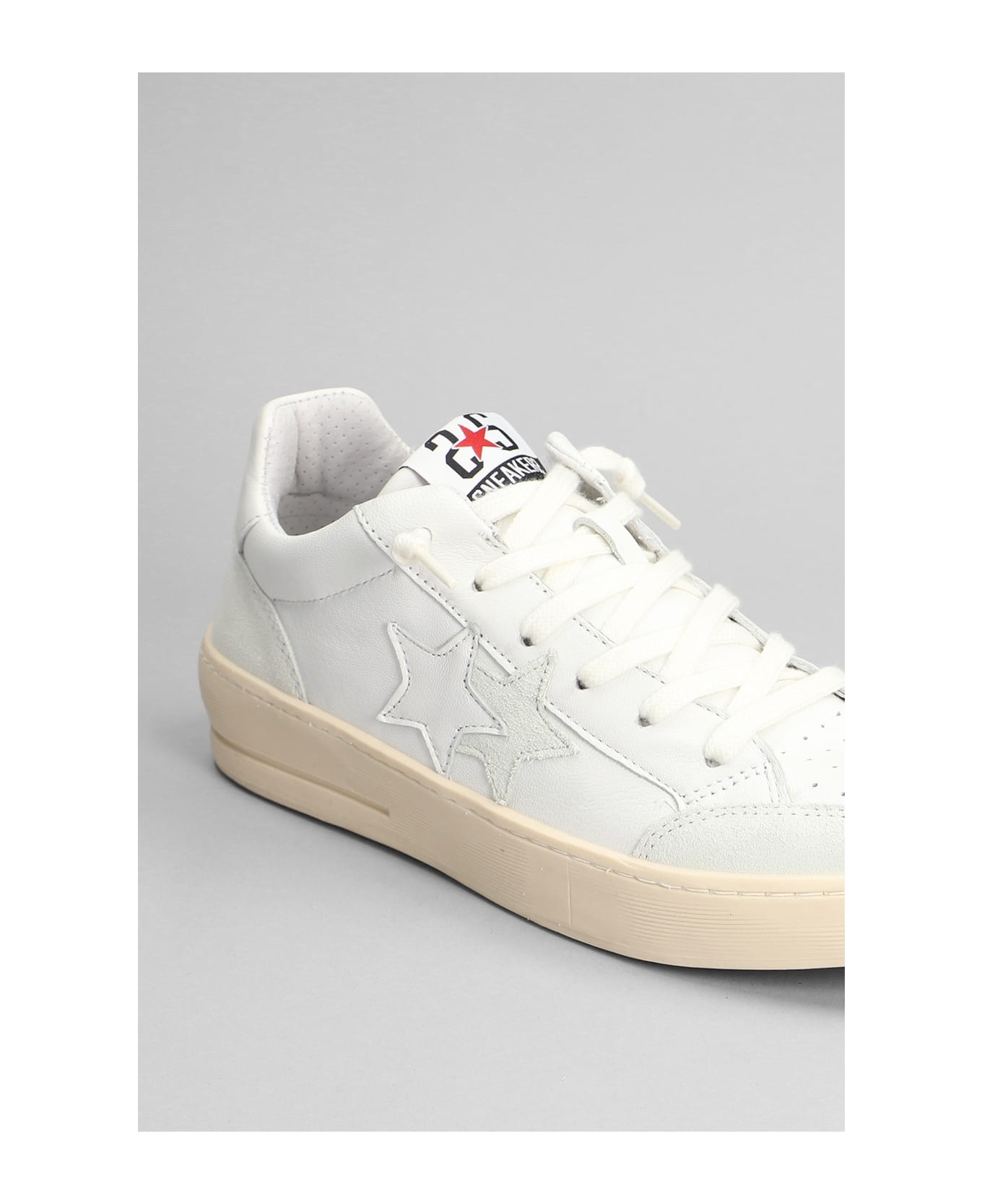 2Star New Star Sneakers In White Suede And Leather - white スニーカー